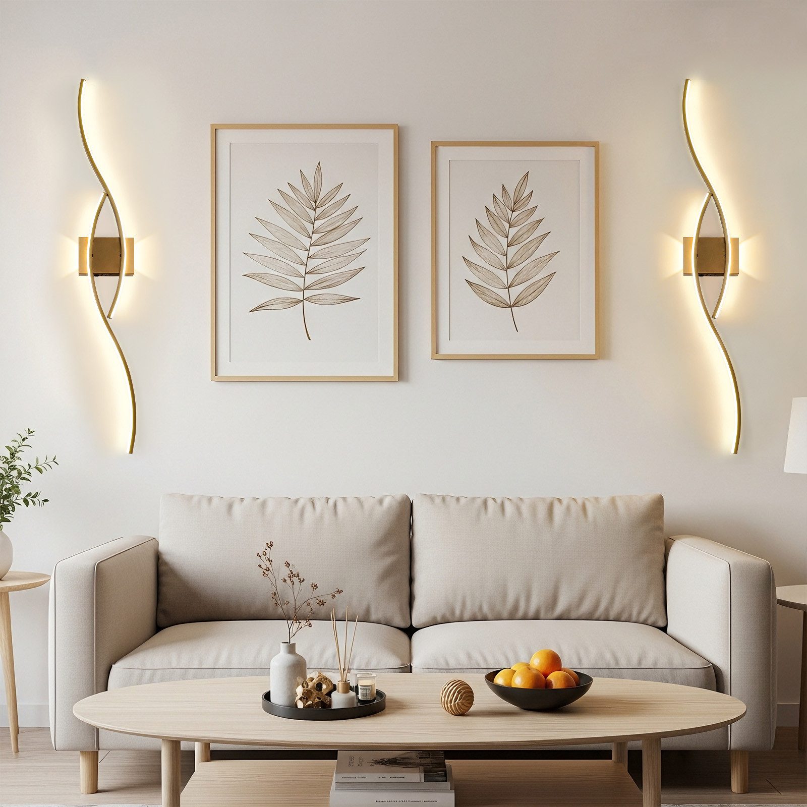 MUPOO LED Wandleuchte LED Wandleuchte Innen,Modern Wandlampe Dimmbare Wandbeleuchtung, LED fest integriert, mit Fernbedienung & Touch Steuerung,Timer,für Schlafzimmer,Wohnzimmer