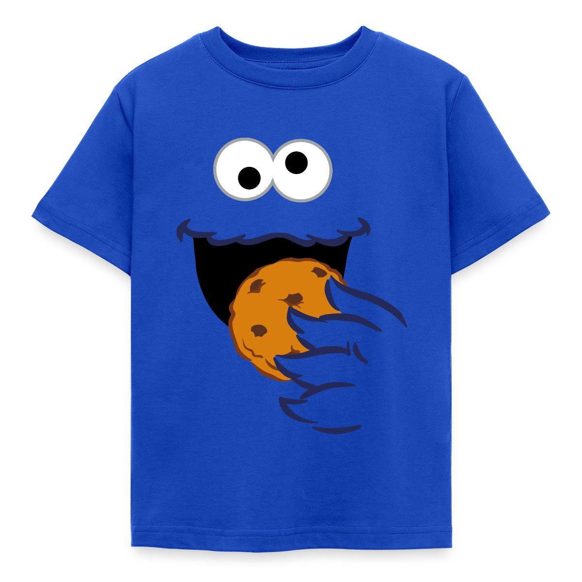 Spreadshirt T-Shirt Sesamstraße Kostüm Krümelmonster Kinder T-Shirt (1-tlg)