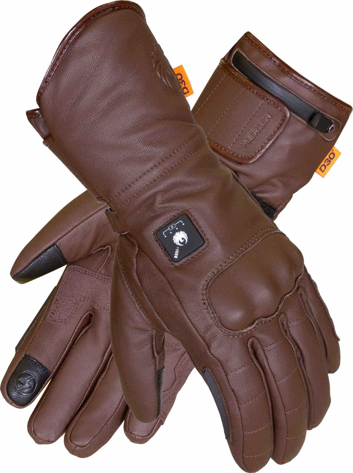 Merlin Motorradhandschuhe Bednell D3O beheizbare wasserdichte Motorrad Handschuhe beheizbar,lange Stulpe,Touchscreenbedienung möglich,wasserdicht