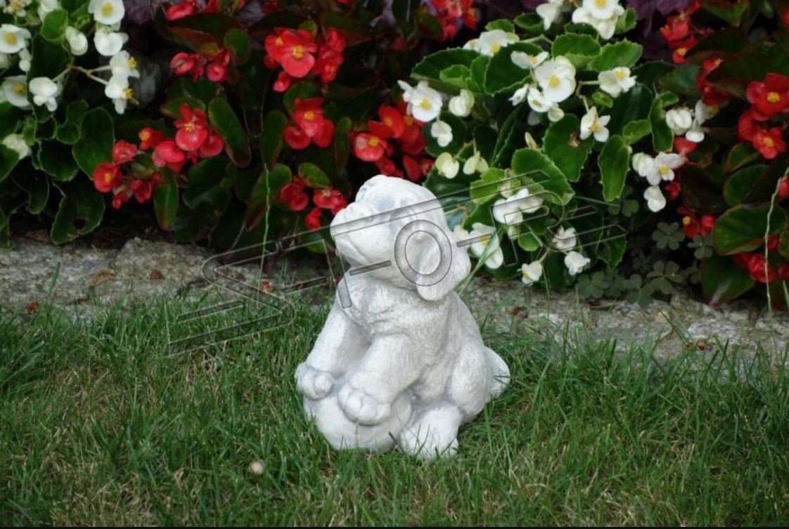 Skulptur Hund Statue JVmoebel Deko Figur Figuren Garten Dekoration Terrasse Stein