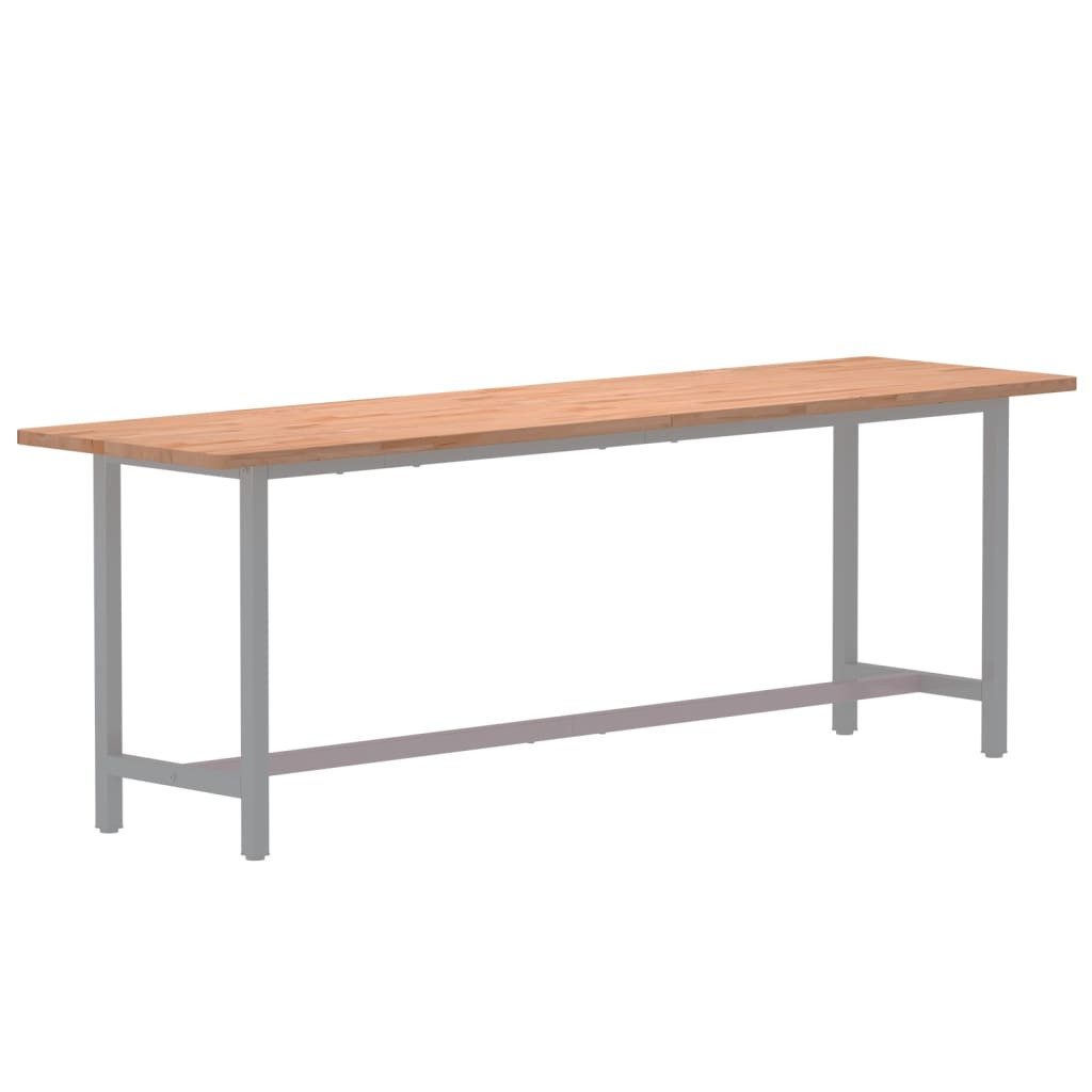 vidaXL Tischplatte Schreibtischplatte 200x55x2,5 cm Massivholz Buche (1 St)