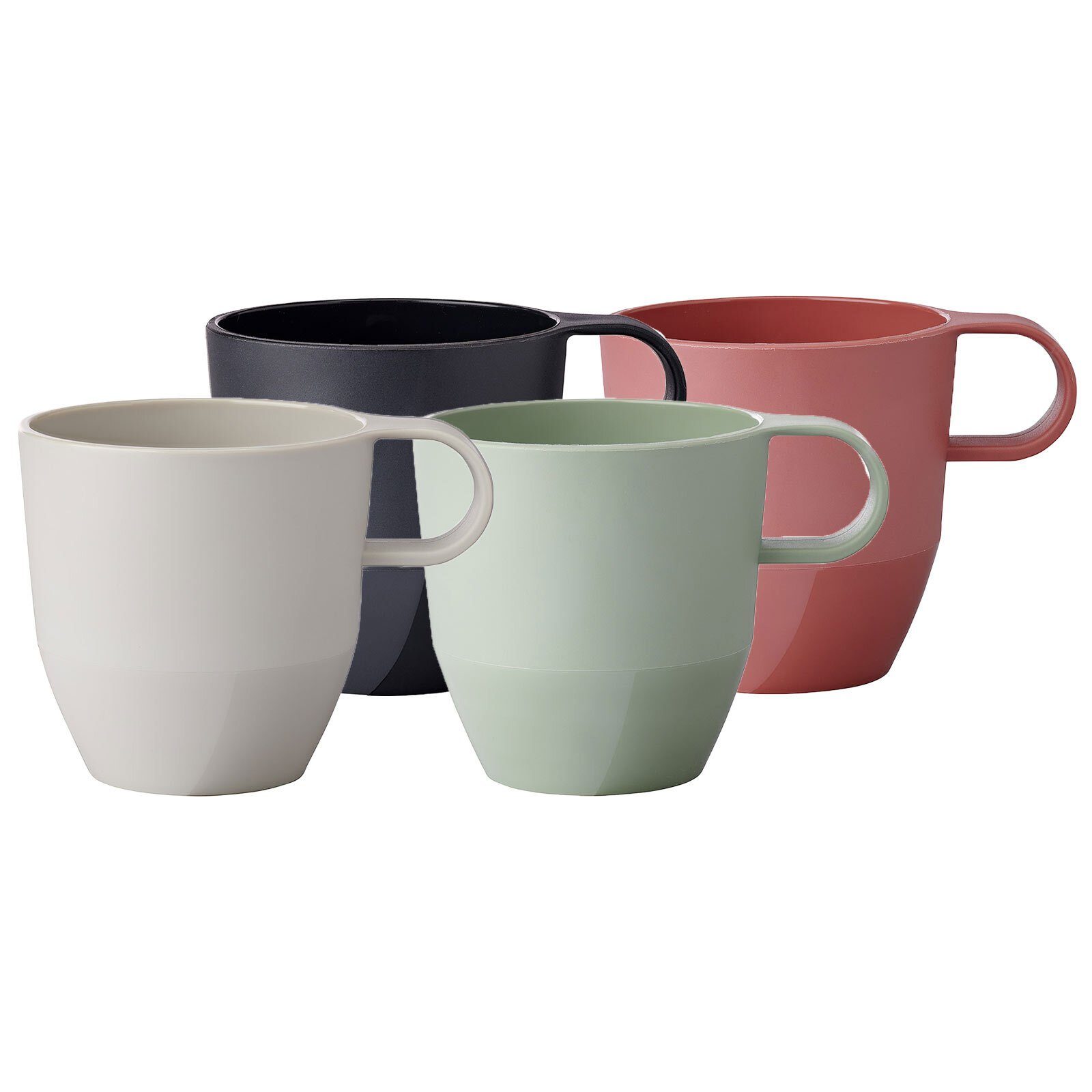 Mepal Becher Silueta Henkelbecher 300 ml 4er Set, 4-tlg., Kunststoff