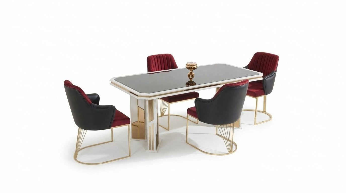 Xlmoebel Esstisch Weißer Holztisch mit elegantem Design für moderne Wohnräume (1-St., Esstisch), Hergestellt in Europa