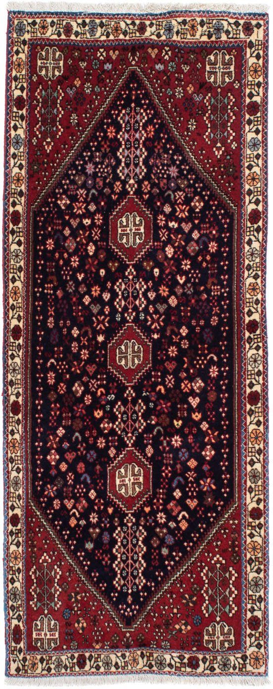 Hochflor-Läufer Shiraz 10 x rechteckig, Blu 77 mm, cm, Handgeknüpft 185 scuro Höhe: morgenland, Medaillon