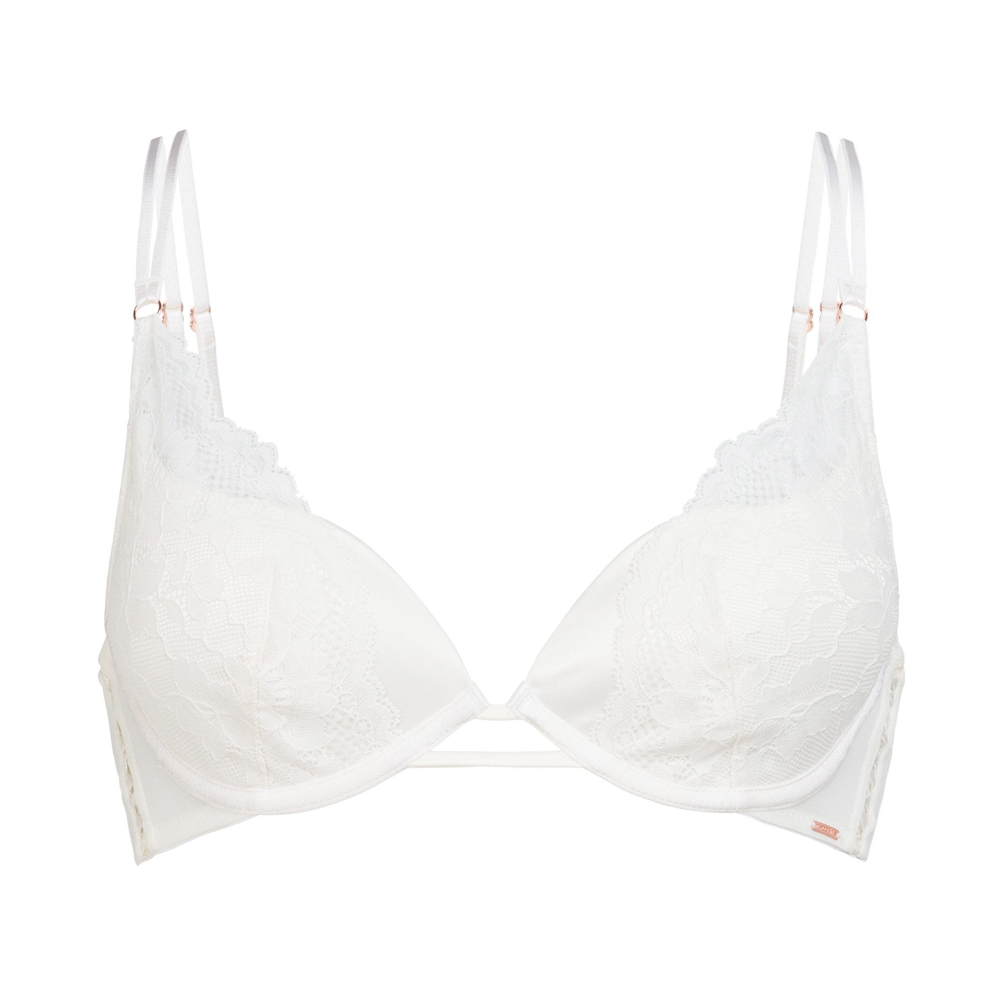 Dorina Bügel-BH Lyra Satin weiche Spitze, leicht gefüttert, zarte Träger, Schnürdetails seitlich