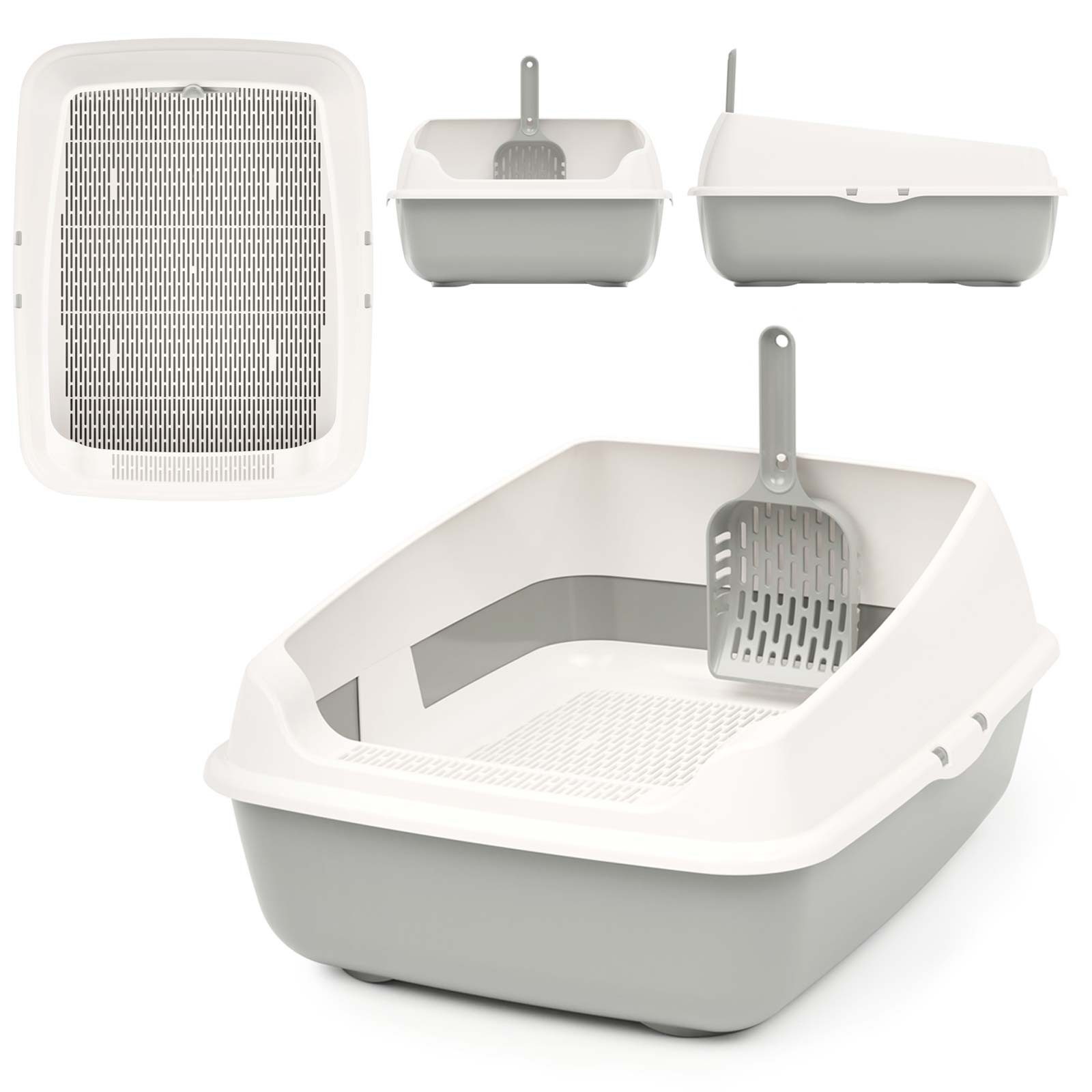 4BIG.fun Katzentoilette Katzentoilette Reinigungssieb Schalentoilette Groß