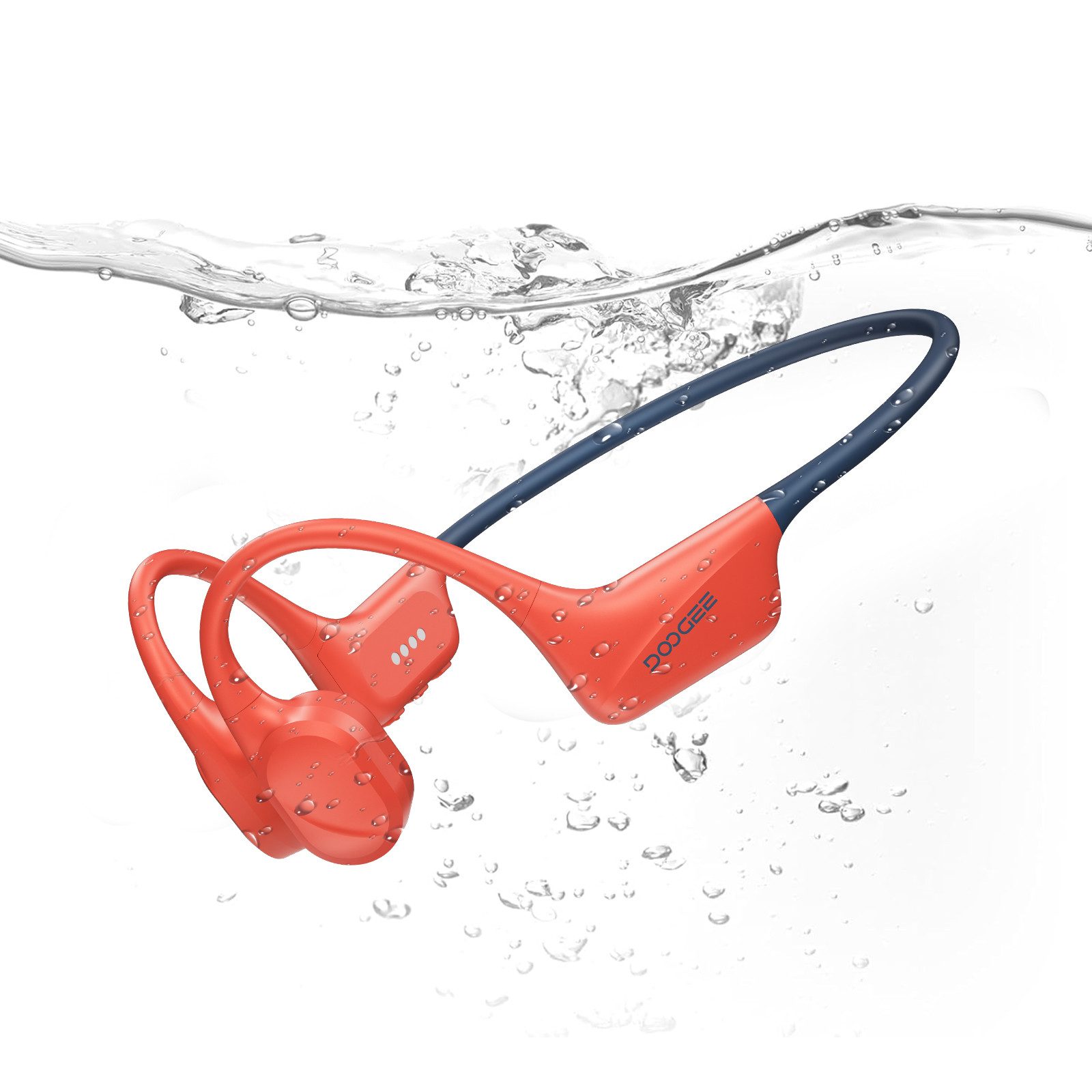 DOOGEE DOOGEE Bone Conduction Kopfhörer IP68 Open-Ear Bluetooth 5.4 Bluetooth-Kopfhörer (Bluetooth, 32GB MP3 Dual-Modus Sportkopfhörer für Schwimmen & Training)