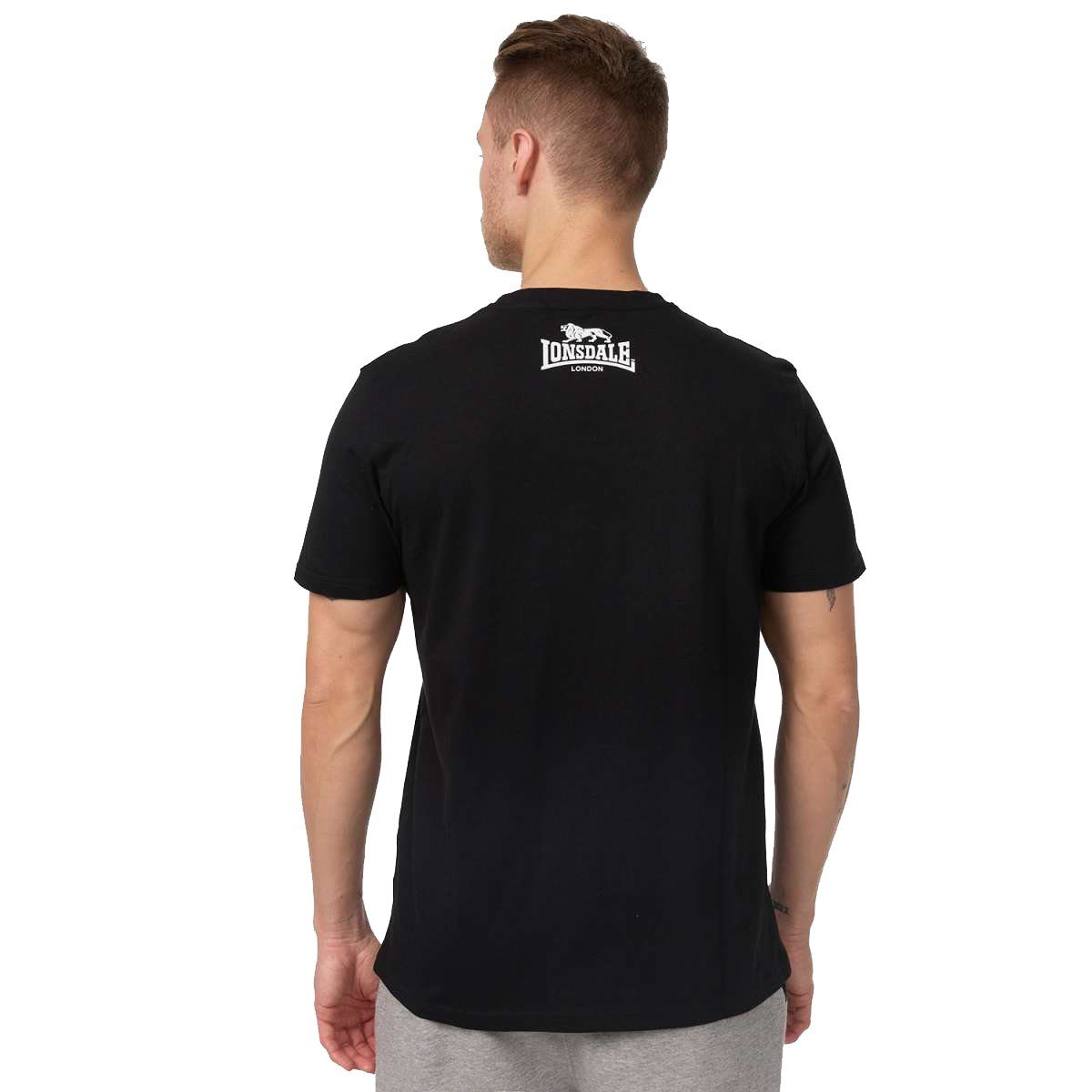 (1-tlg) T-Shirt Herren T-Shirt Lonsdale Logo Lonsdale L black