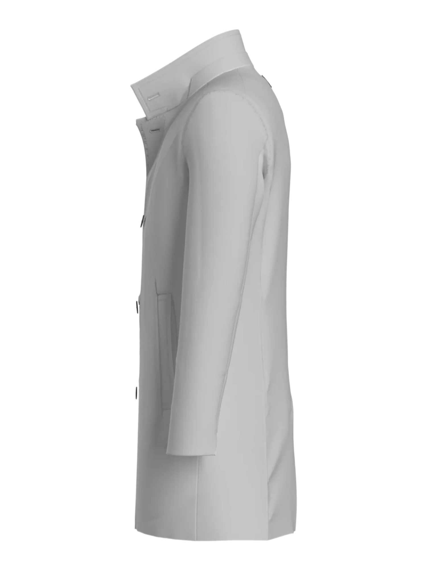 Strellson Strickmantel weiß,Outdoor,Polyester,Unifarben,Stehkragen,Lang,Regular Fit