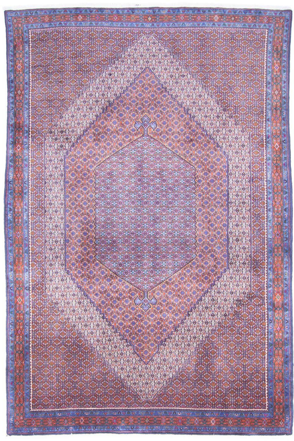 Wollteppich Senneh Medaillon Rosso chiaro 300 x 190 cm, morgenland, rechteckig, Höhe: 15 mm, Unikat mit Zertifikat