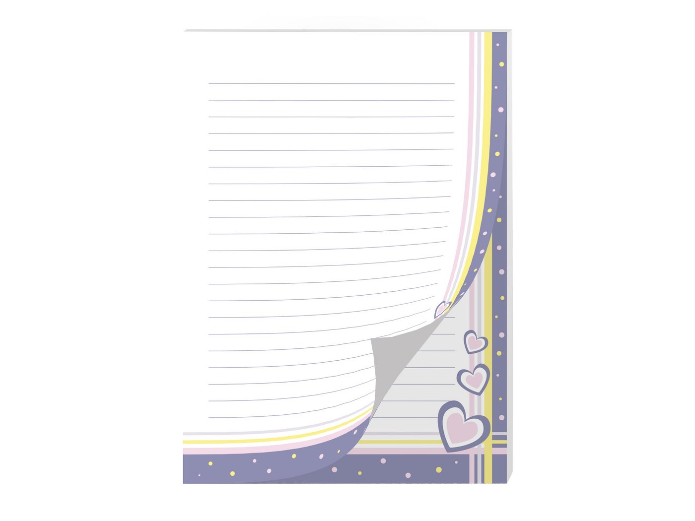 Thumbnail - LIMONIA Briefpapier Set Briefblock A4 (mit Umschlägen) Notizblock Papier Herz Motivpapier, A4 Schreibblock mit 25 Blätte...