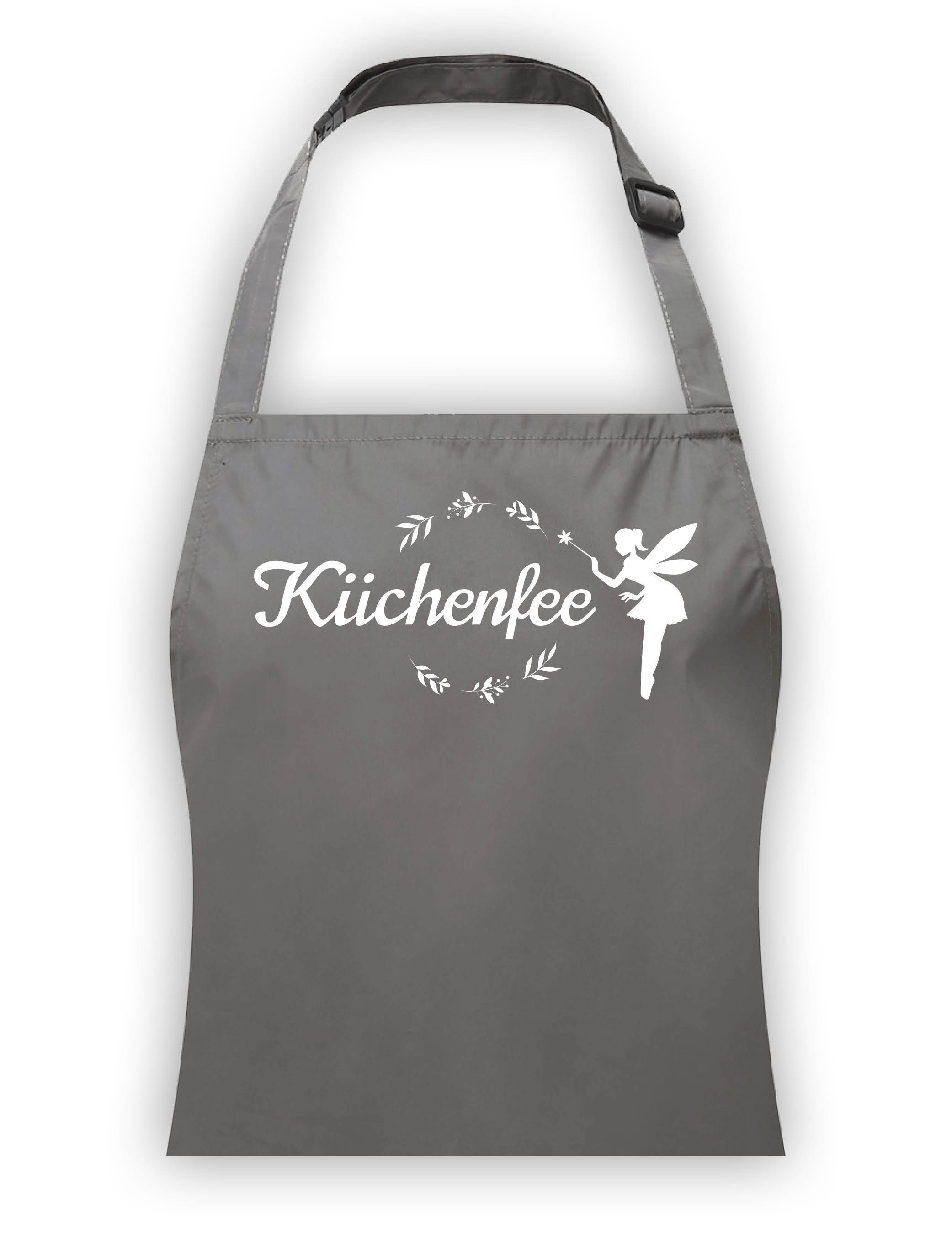 Kochschürze Kinder Schürze KÜCHENFEE Print Grillparty Statment Geschenk Mädchen