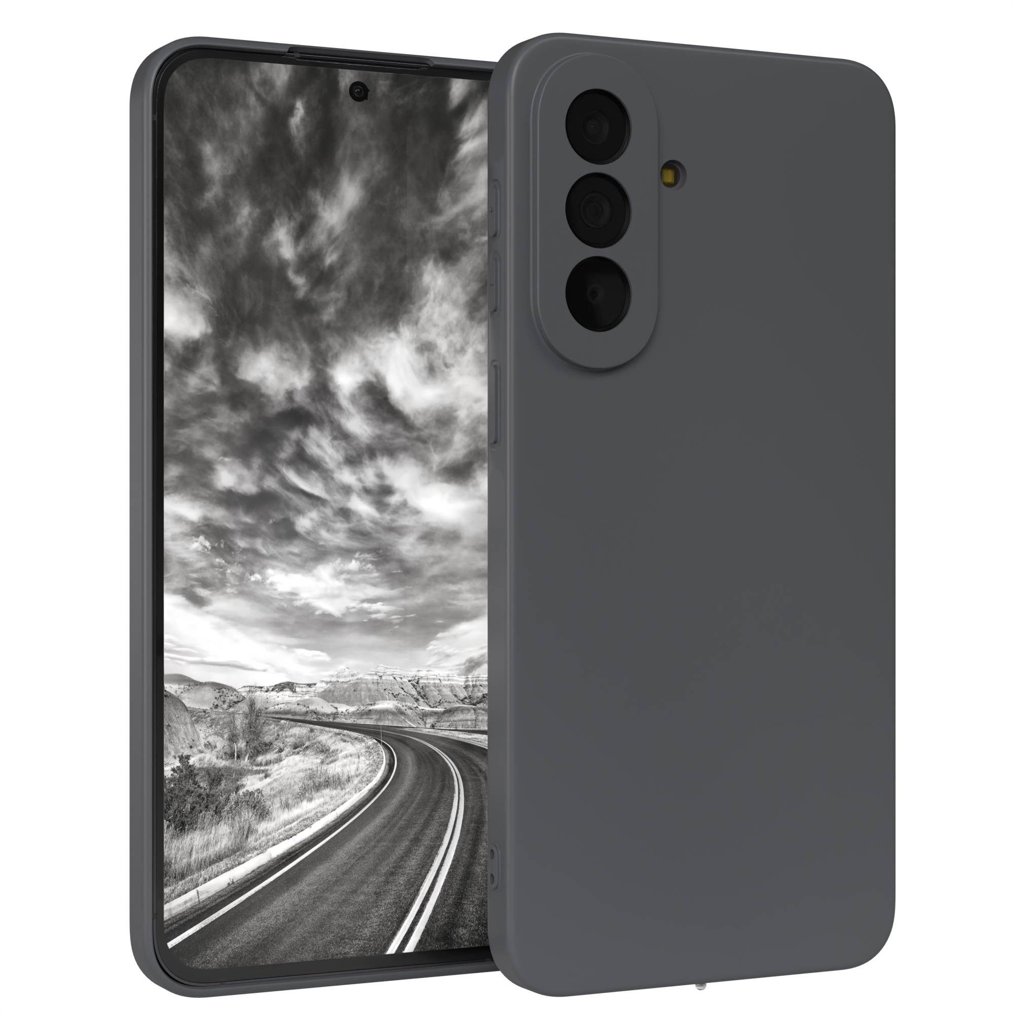 EAZY CASE Handyhülle TPU Hülle für Samsung Galaxy A57 6,7 Zoll, Hülle mit Kameraschutz Handycase Soft Smart Slimcover matt Dunkelgrau