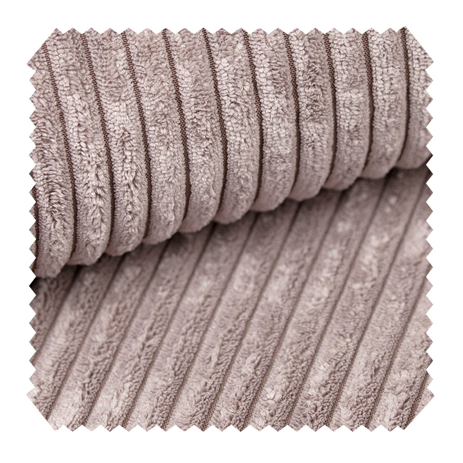 novely® Stoff PORTO - Polsterstoff in Breitcord-Optik - Ultraweicher Möbelstoff, Samtige Haptik, Reißfest, Fusselfrei, Robust, Meterware, 1lfm