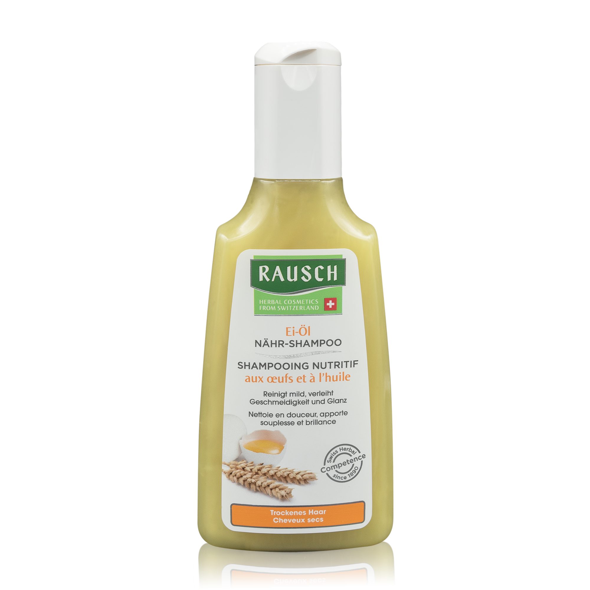RAUSCH (Deutschland) GmbH Haarshampoo Rausch Ei-Öl Nähr-Shampoo (200ml), Hilft besonders bei trockenem Haar.