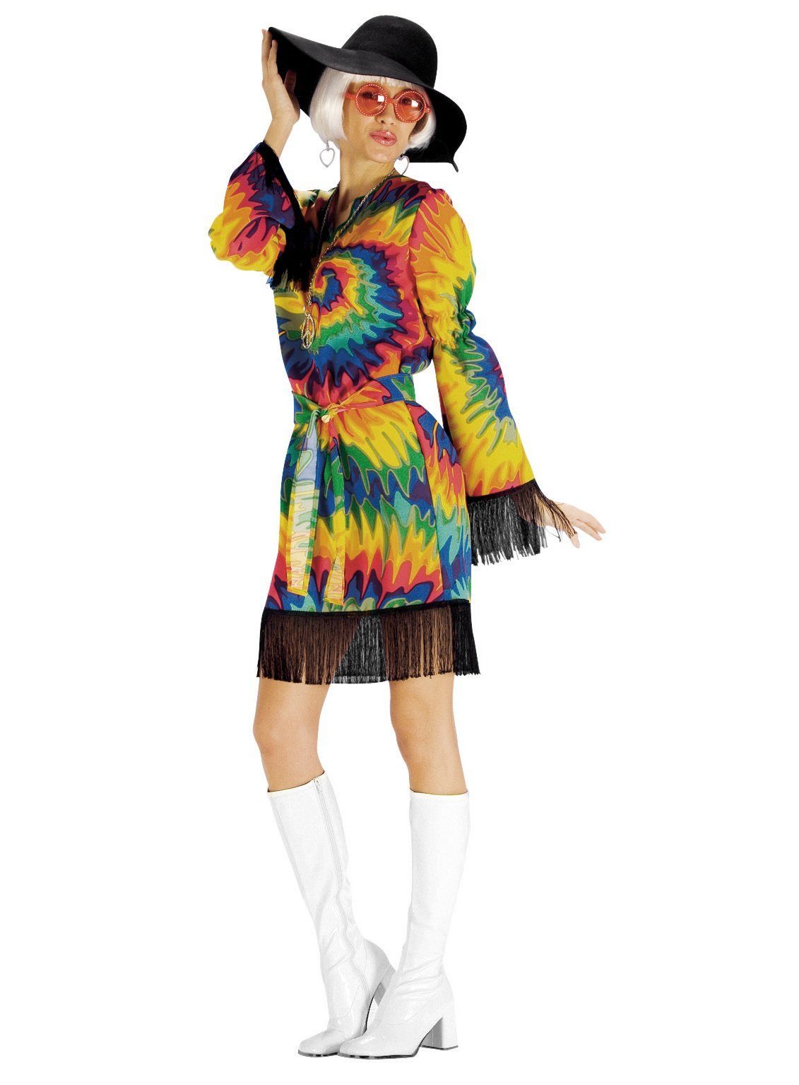 Metamorph Kostüm Hippie Batikkleid, 40