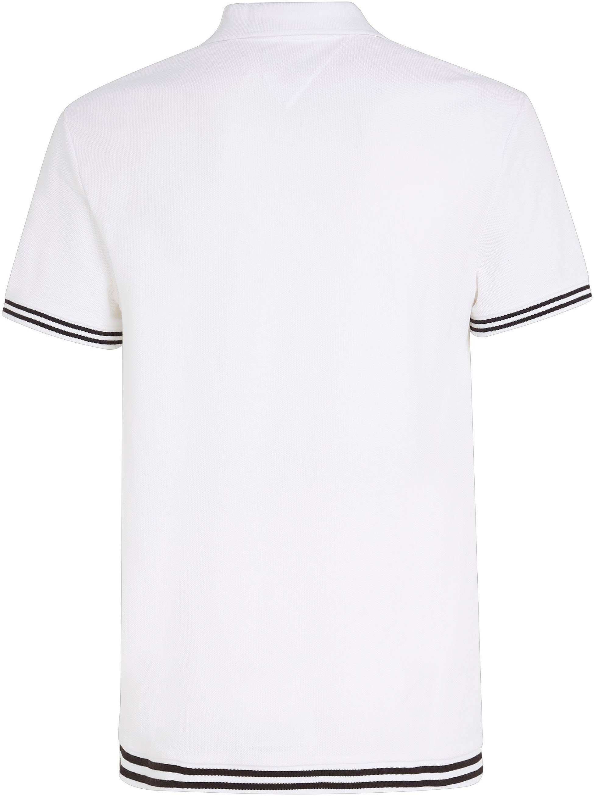 Tommy Jeans Poloshirt TJM Polokragen White TIPPING CLSC mit POLO