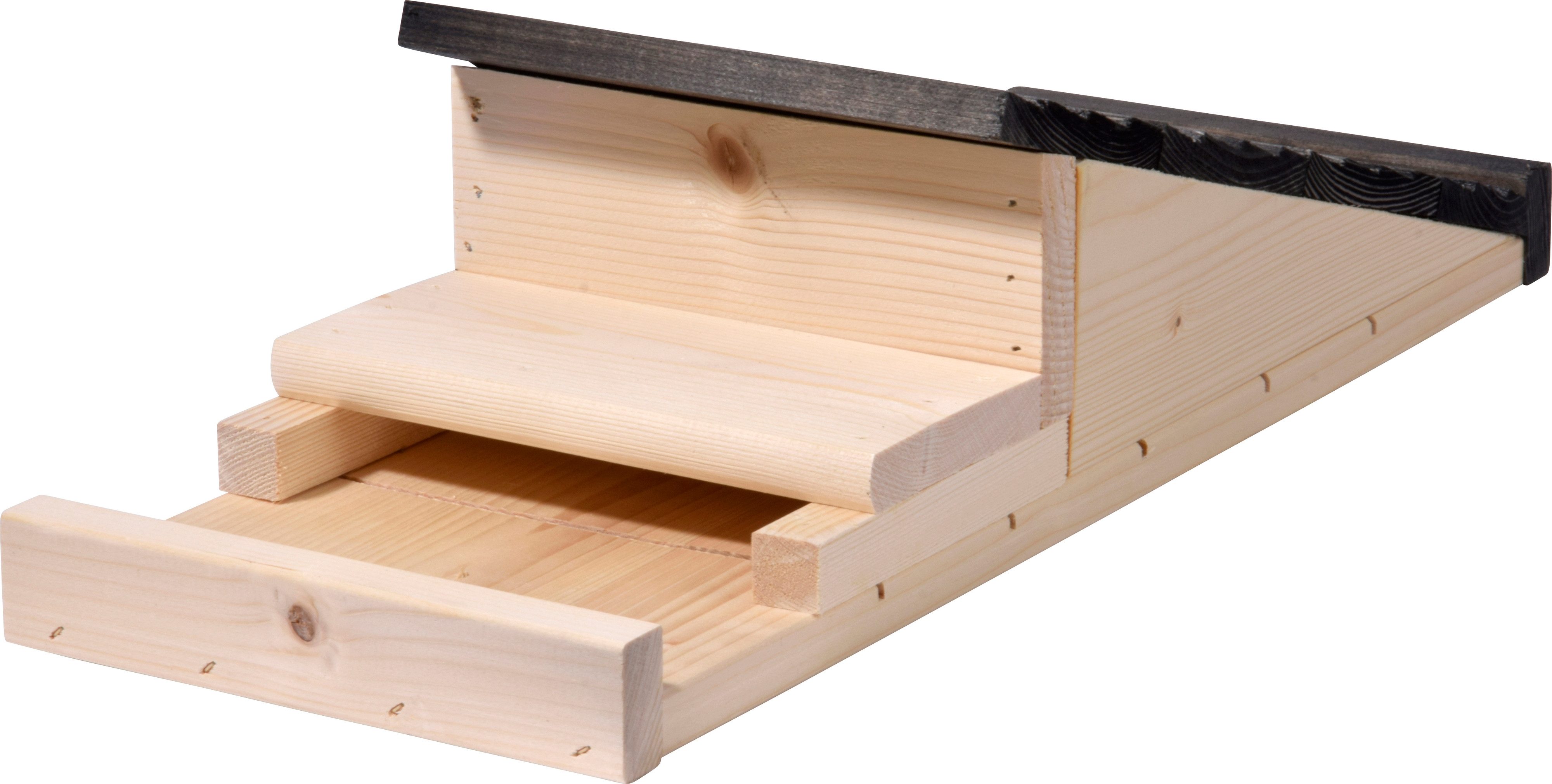 dobar Vogelhaus Fledermauskasten mit Belüftungsschlitzen, Schwarz