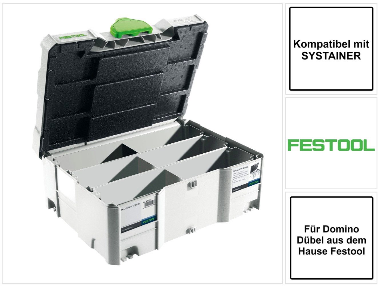 FESTOOL Werkzeugkoffer Systainer T-LOC SORT-SYS 2 TL Domino (498889)