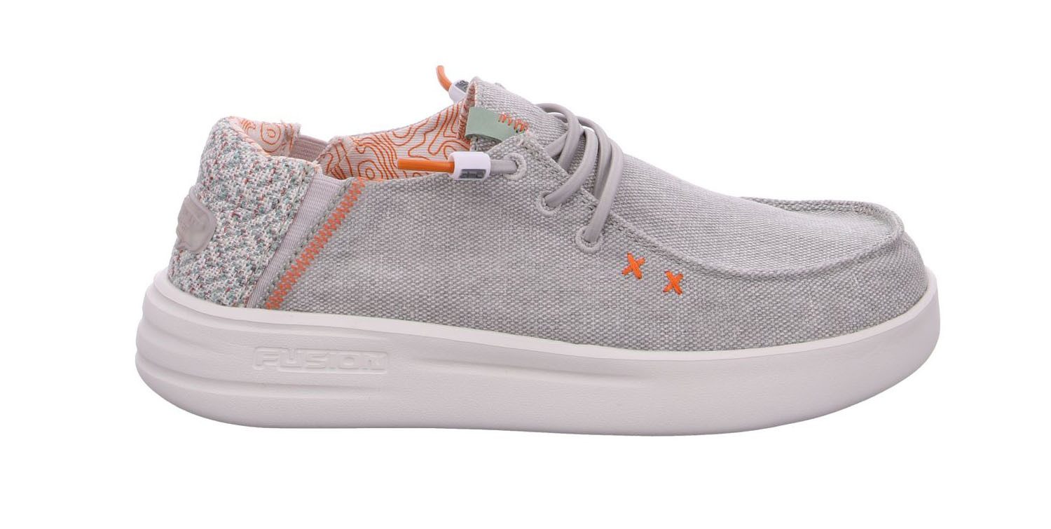 Fusion Fusion Lily Washed Canvas Lt Grey Slipper