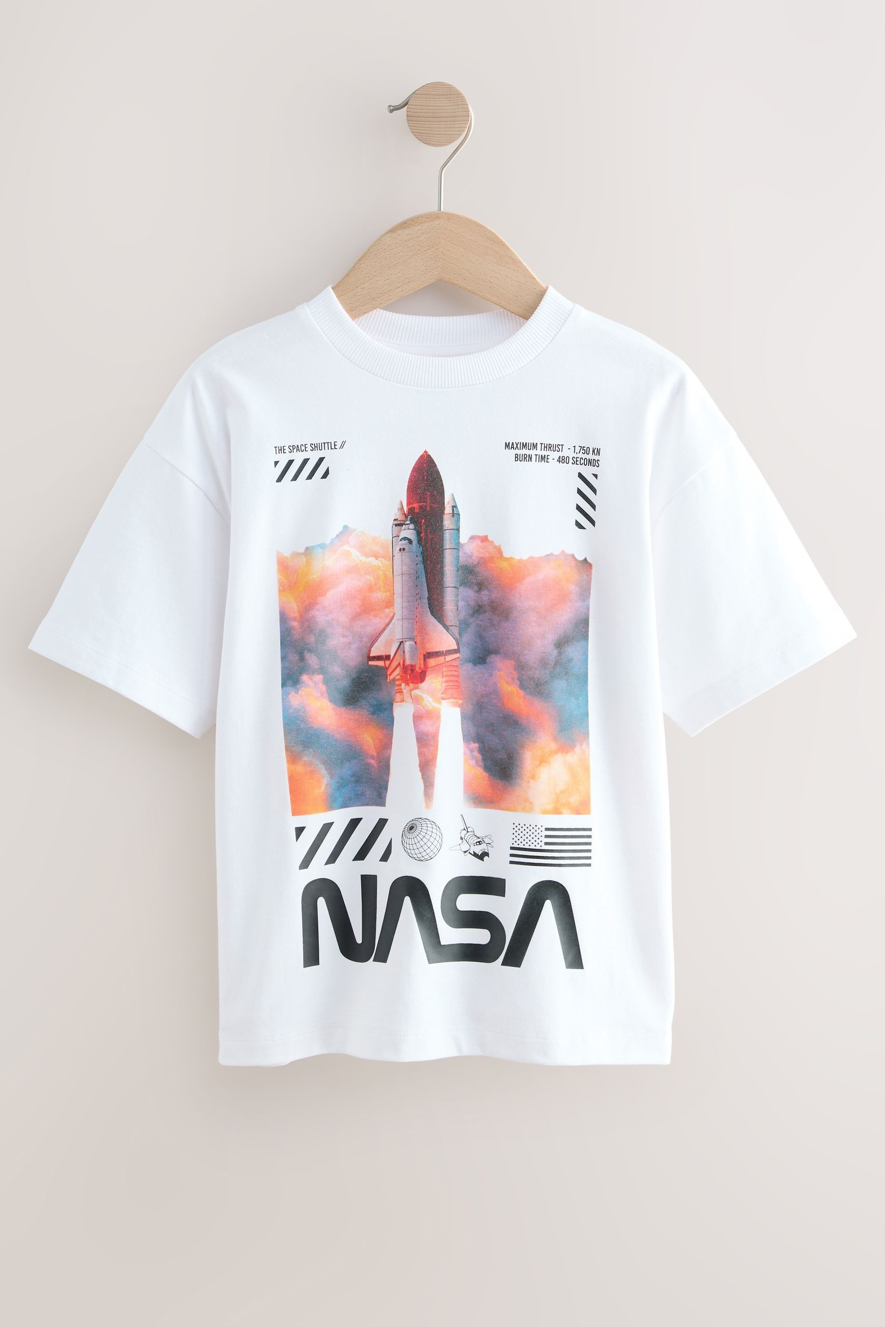T-Shirt Offizielles NASA T-Shirt aus 100 % Baumwolle