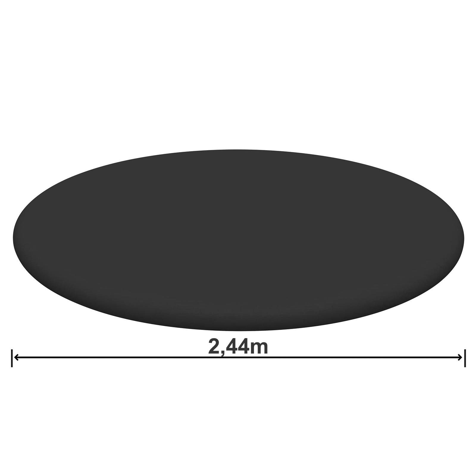 BESTWAY Pool-Abdeckplane Schutz Abdeckung für Fast Set Pool Swimmingpool Schwarz Ø 244cm