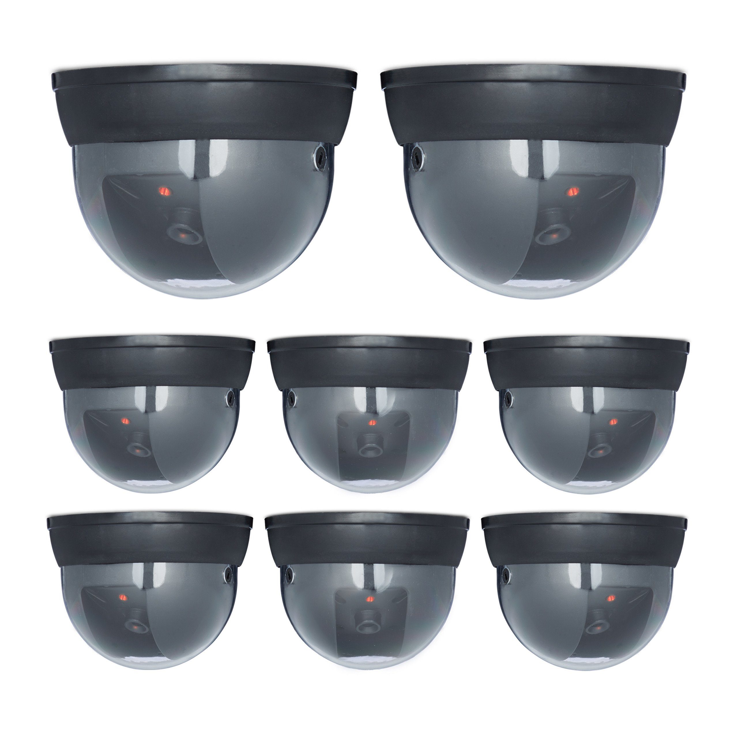 Überwachungskamera Attrappe 8 x Dummy Kamera Dome