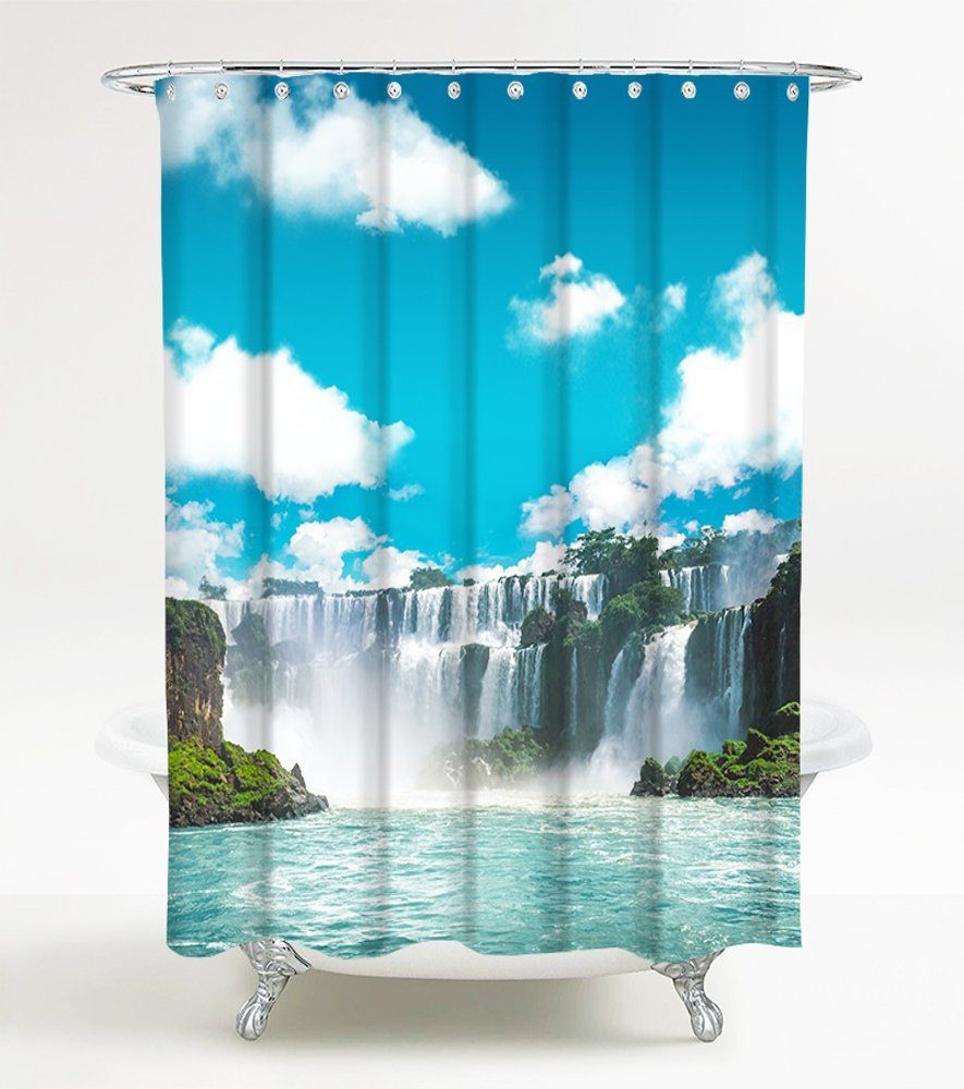 Sanilo Duschvorhang Wasserfall 180 x 200 cm, 100% wasserdicht, Anti-Schimme günstig online kaufen