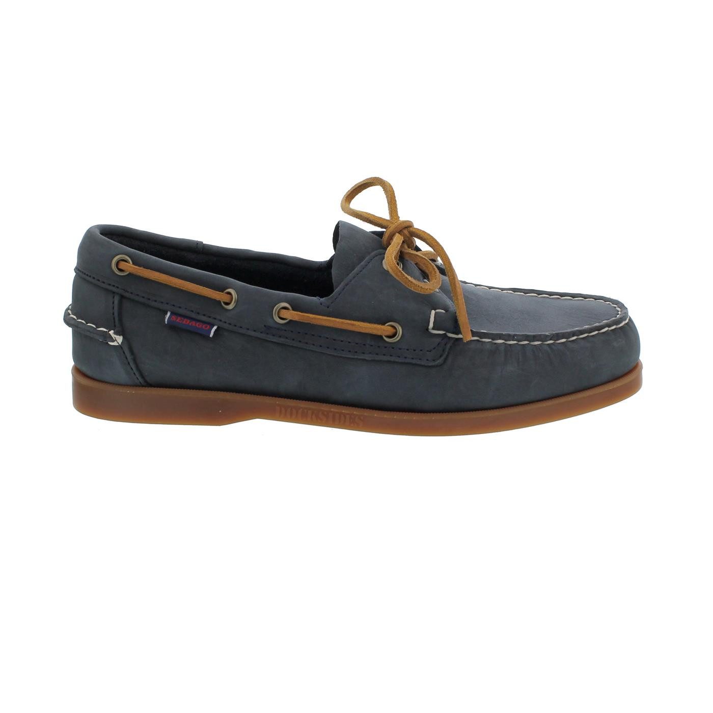 Sebago Sebago Docksides, Crazy Horse (Fettleder), navy blue - brown tan-gum, Bootsschuh