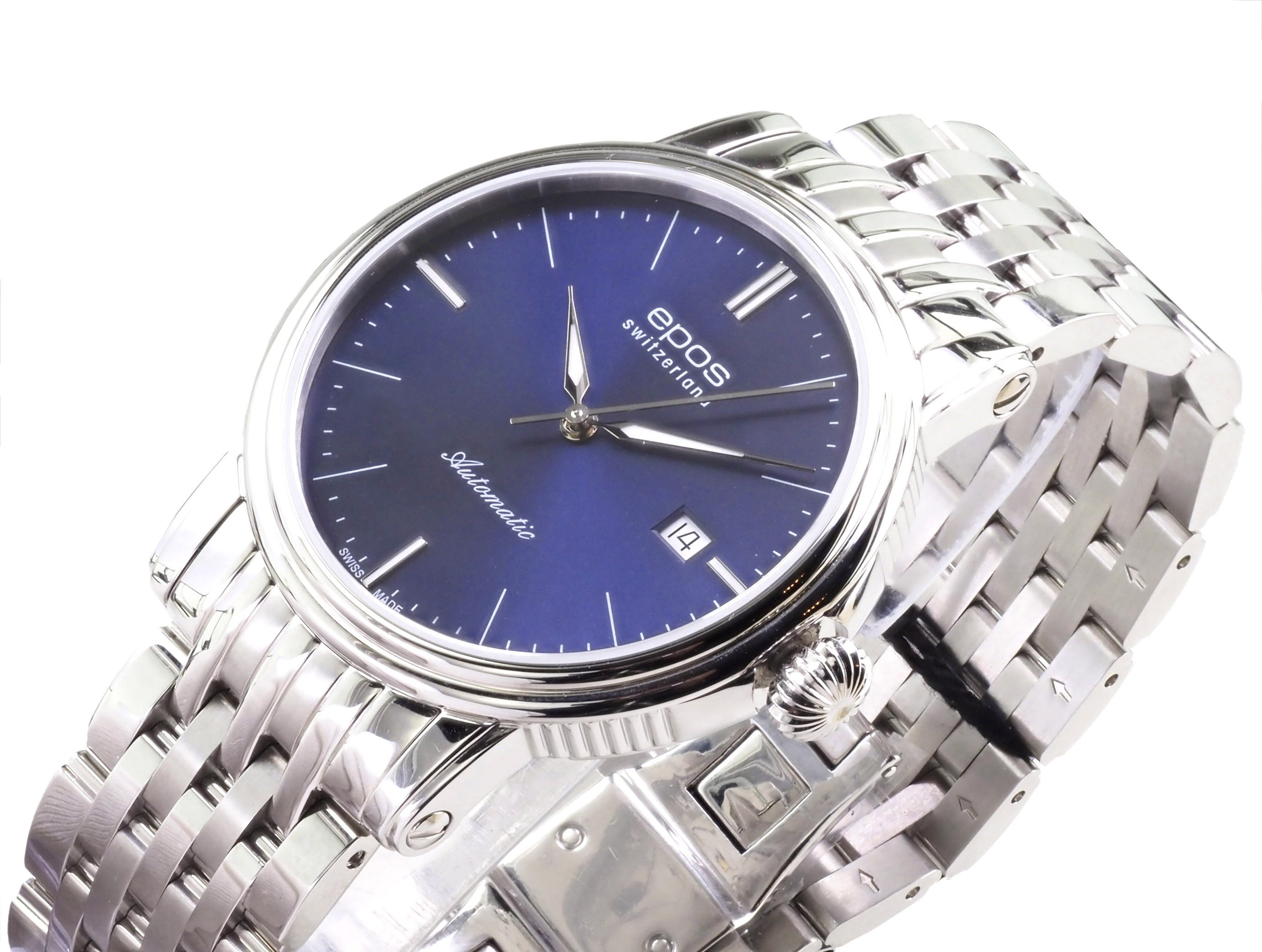 EPOS Automatikuhr schweizer Herren Uhr Automatik 3390.152.20.16.30 Emotion, Glasboden