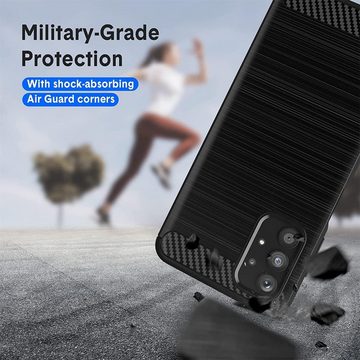 CoolGadget Handyhülle Carbon Handy Hülle für Samsung Galaxy A13 4G 6,6 Zoll, robuste Telefonhülle Case Schutzhülle für Samsung A13 Hülle