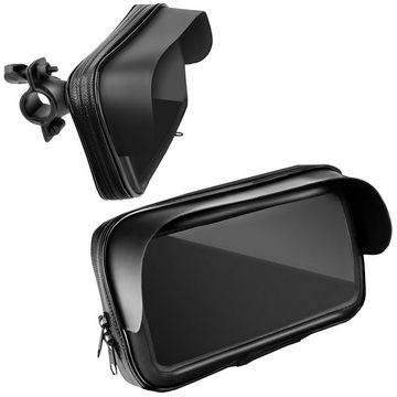 CoolGadget Lenker Tasche Handy-Halterung, (bis 6,3 Zoll, Smartphone Handy Halter für Motorrad Bike Roller Scooter)