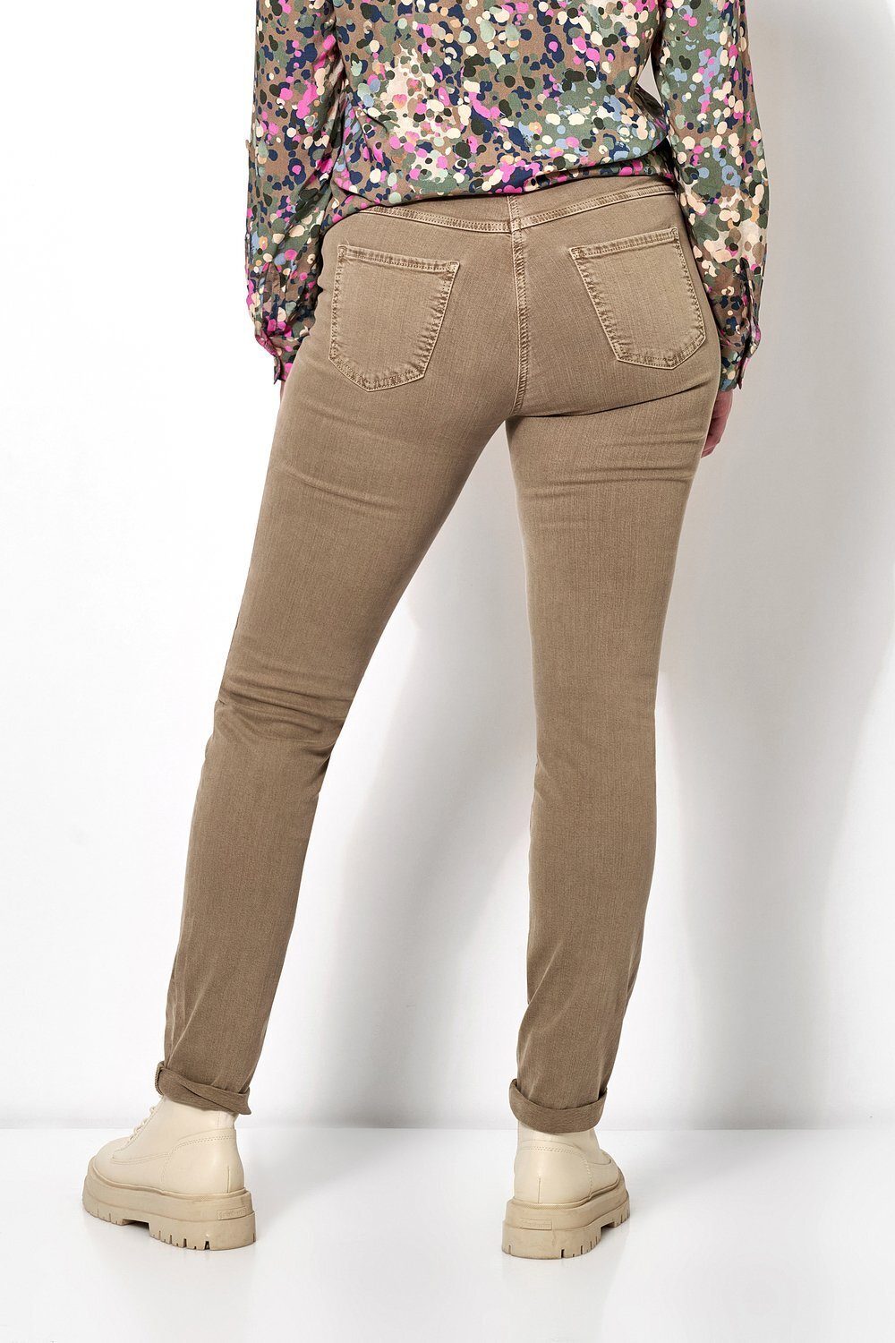 Relaxed by TONI TONI Slim-fit-Jeans vorne Shape taupe 723 mit Hüftsattel Perfect 