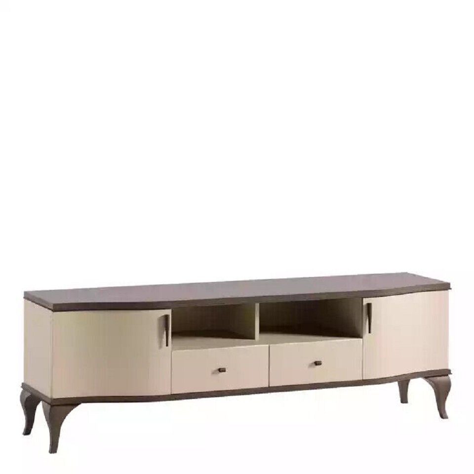 TV-Schrank) TV-Schrank (1-St., Modern Europe Sideboard Beige in Wohnzimmer Made JVmoebel TV-Schrank Holz