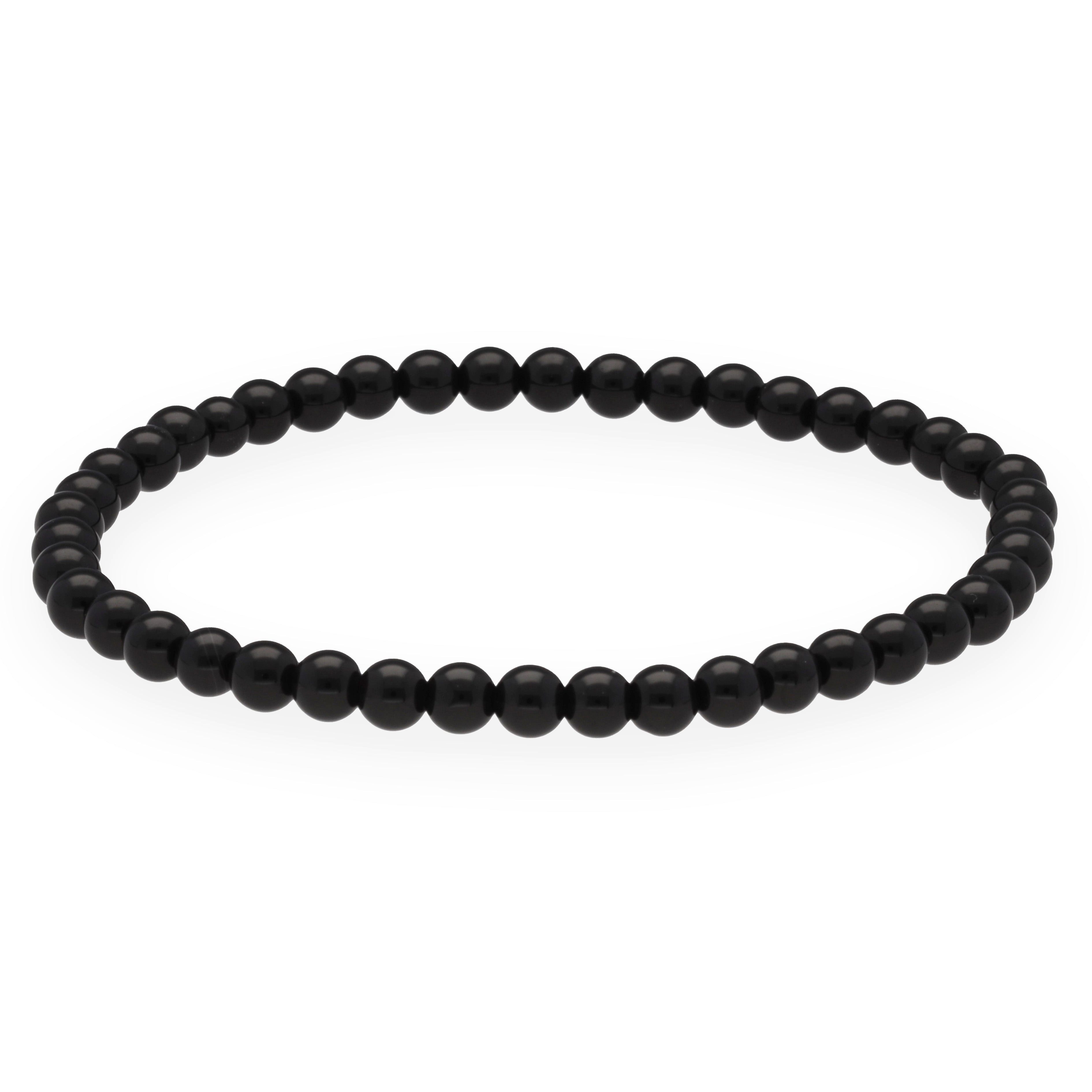 Lebensquelle Plus Armband Onyx Mini-Kugelarmband, 4 mm