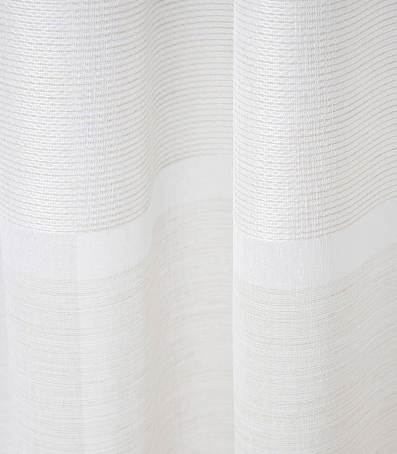 Gözze Gardine BELMONDO, 140 x 245 cm, Creme, Querstreifen, (1 St), verdeckte Schlaufen, Polyester, mit Bügelband