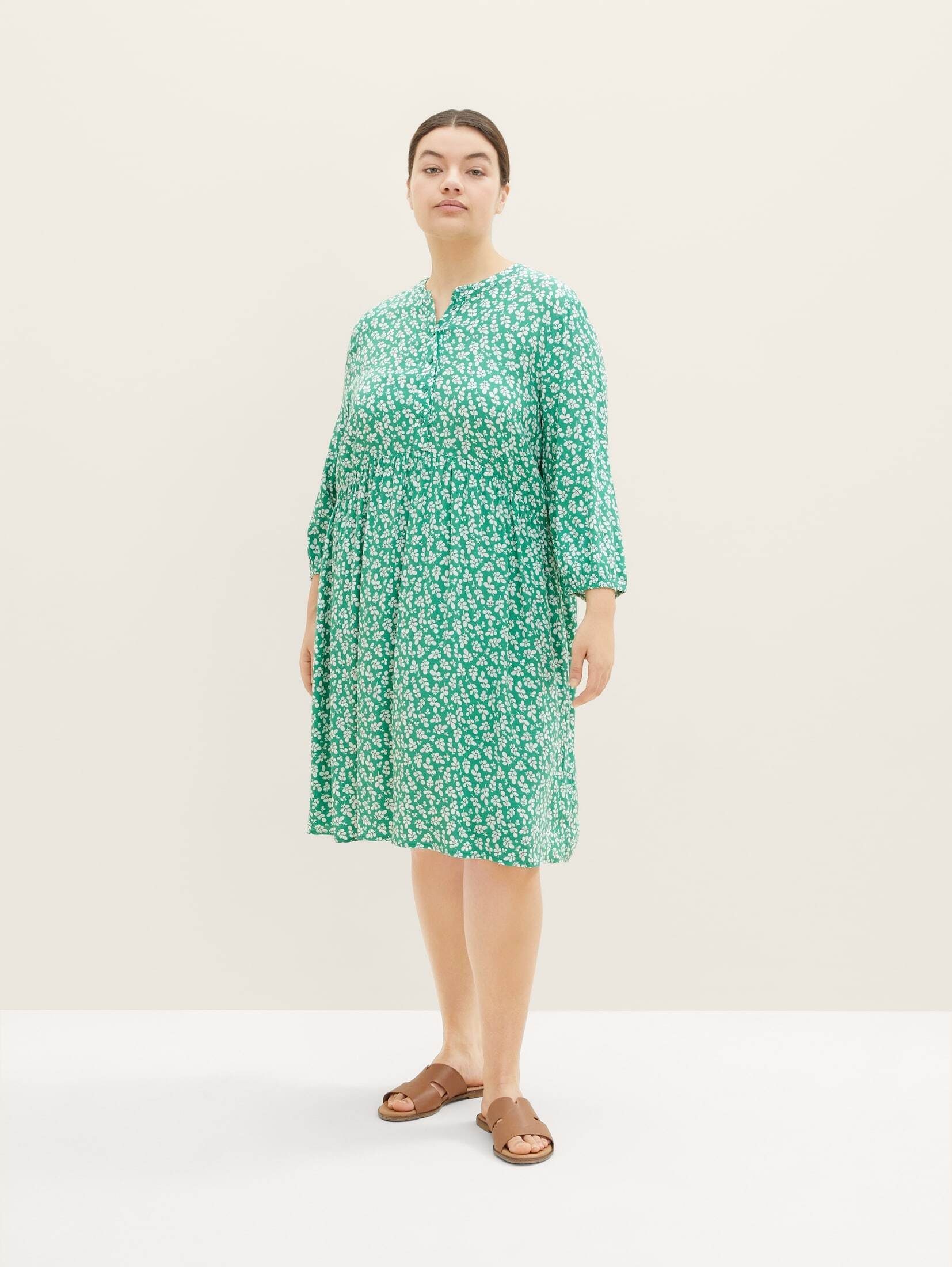TOM TAILOR PLUS Sommerkleid Plus - gemustertes Kleid