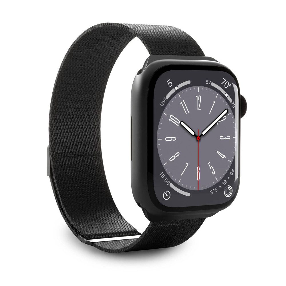 Puro Ersatzarmband Wechselarmband Magnetarmband Watch Spar-Set, 1-tlg., 42-49 mm verstellbar, Milanaise-Geflecht, Edelstahl, Magnetverschluss