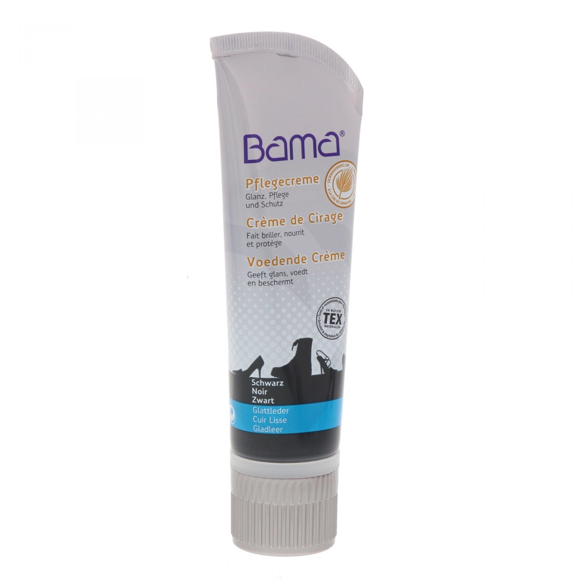 BAMA Group Pflegecreme für Glattleder mit Schwammaufsatz Schuhcreme