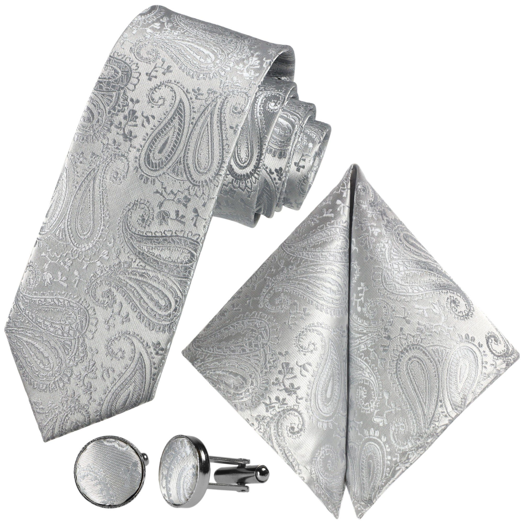 GASSANI Krawatte Hochzeitskrawatte Paisley Festlich, Herren-Krawatte günstig online kaufen