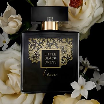 AVON Cosmetics Eau de Parfum Geschenk Little Black Dress Lace 50 ml Körperlotion 125 ml für Damen, 4-tlg., Zitrus- und blumige Noten, Duft, Geschenkset