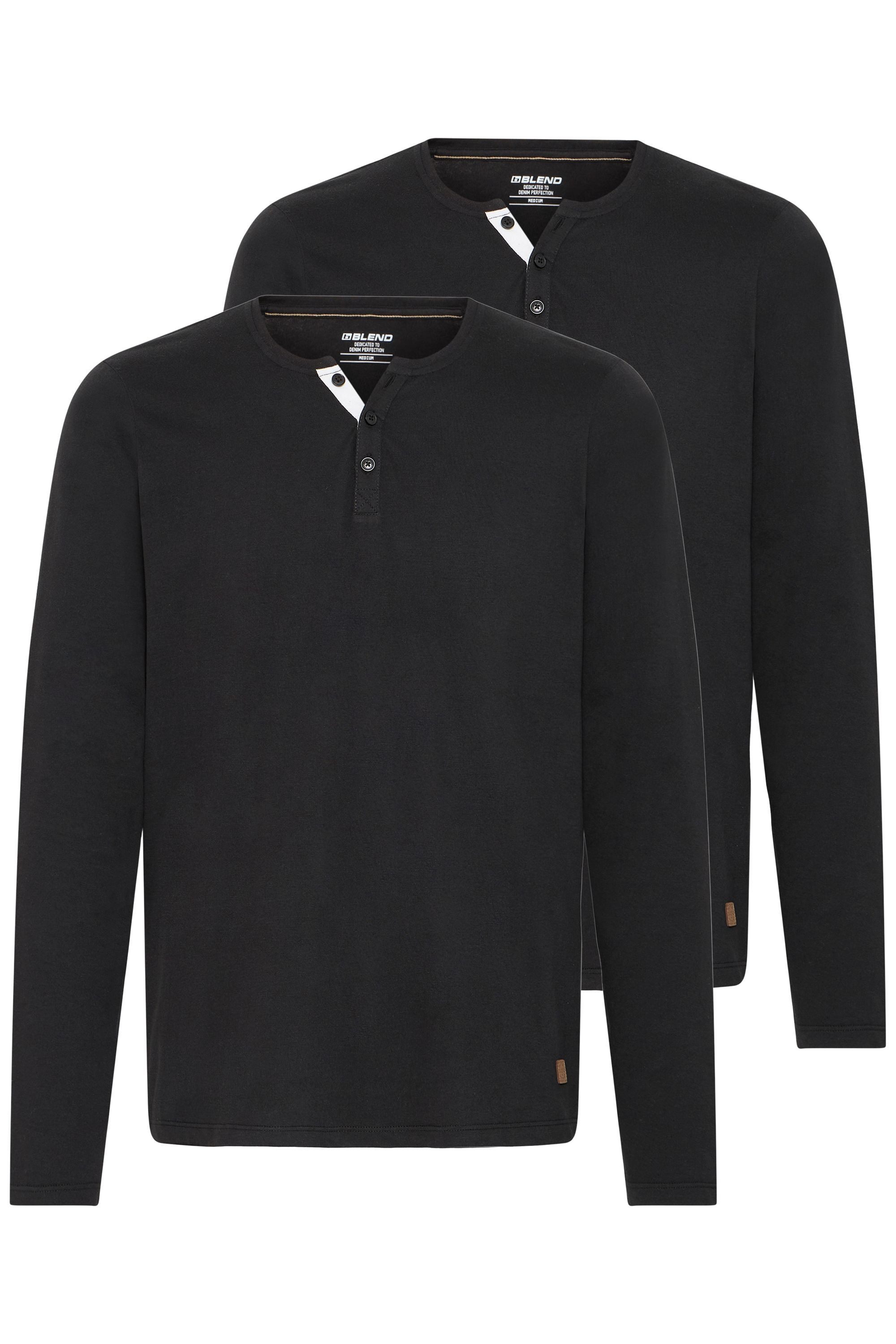 Blend Langarmshirt BHMBHOLLIE Klassisches Grandad-Longsleeve günstig online kaufen