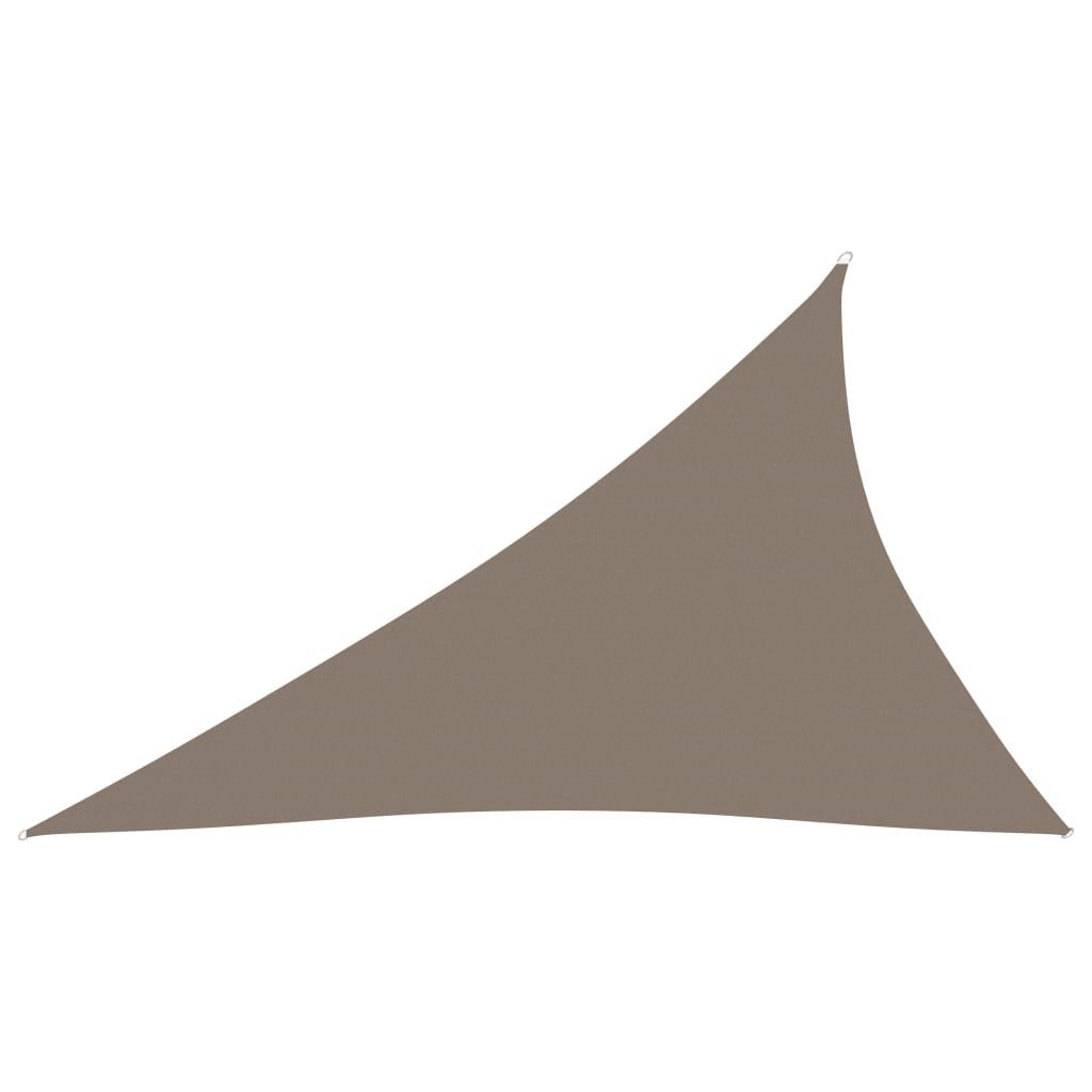 vidaXL Sonnensegel 3 x 4 x 5 m Sonnensegel Dreieckig 3x4x5 m PU Oxford-Gewebe Taupe für G