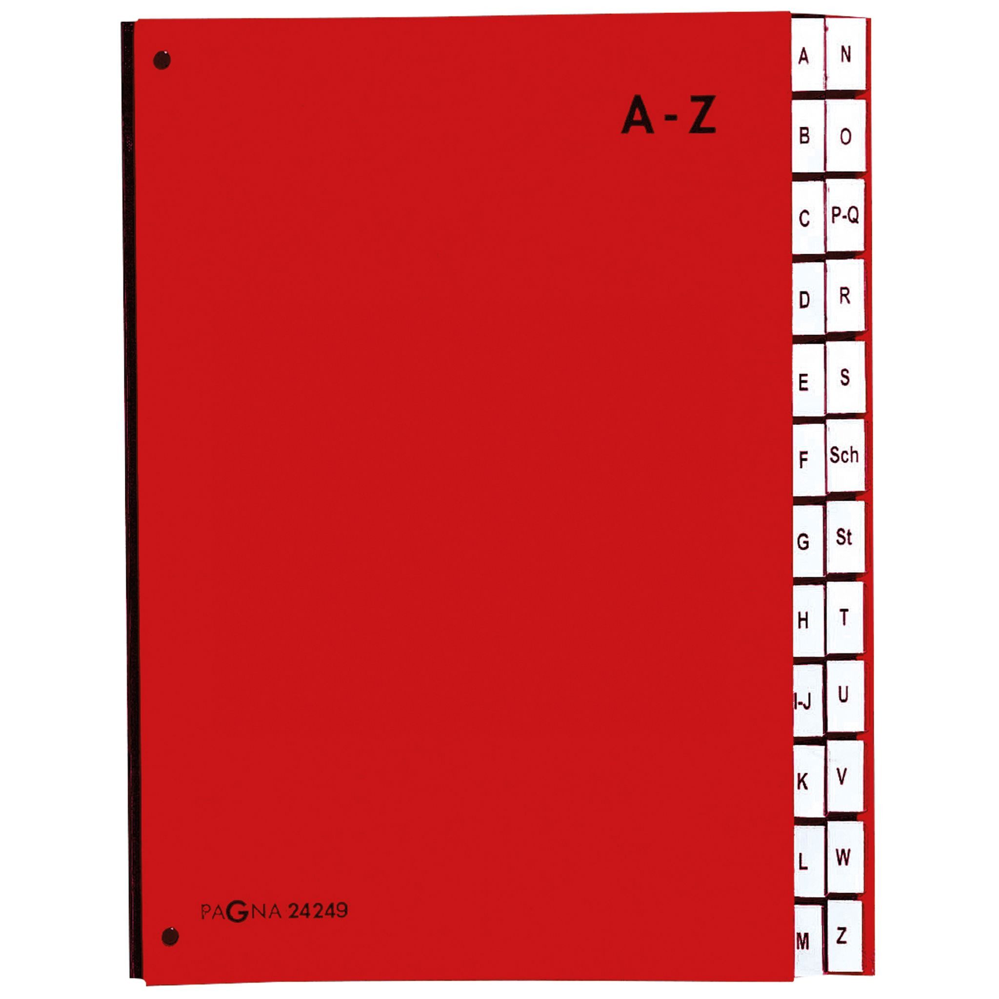 PAGNA Organisationsmappe Pagna Pultordner Color 24 Fächer A-Z rot
