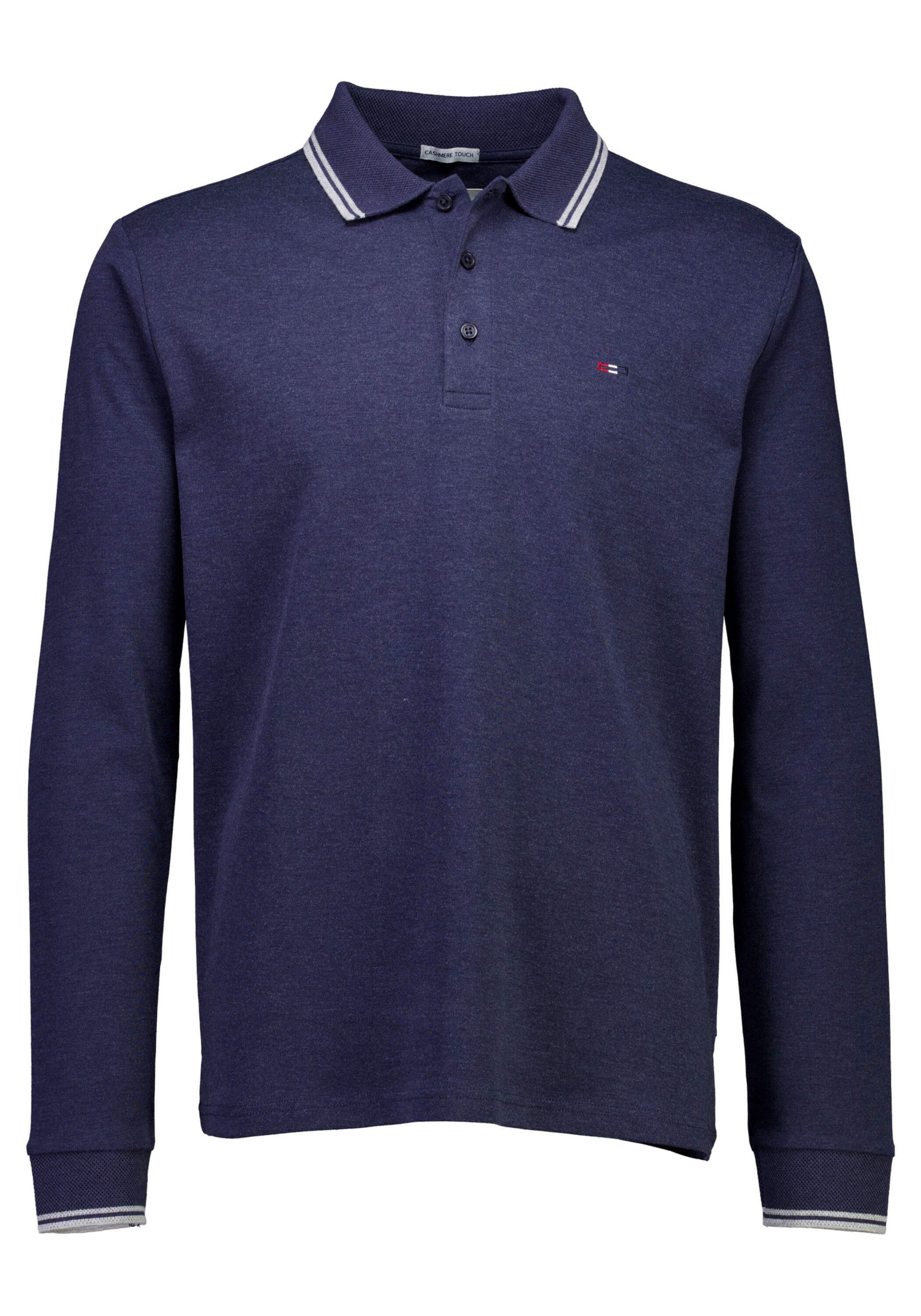 BISON Langarm-Poloshirt Poloshirt (Langarm) Comfort Fit