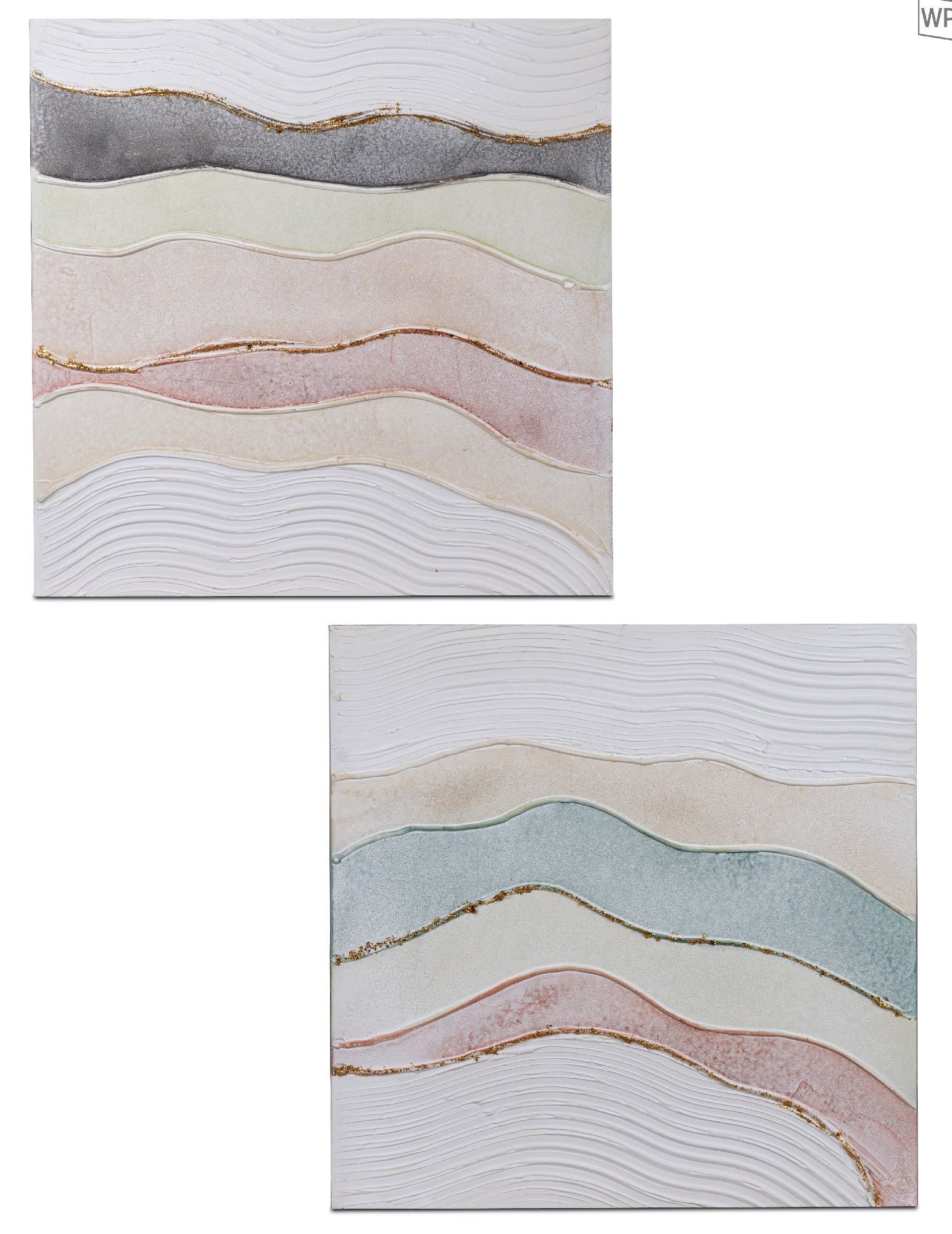 formano Wanddekoobjekt, Relief, Mehrfarbig, Motiv: Wellen