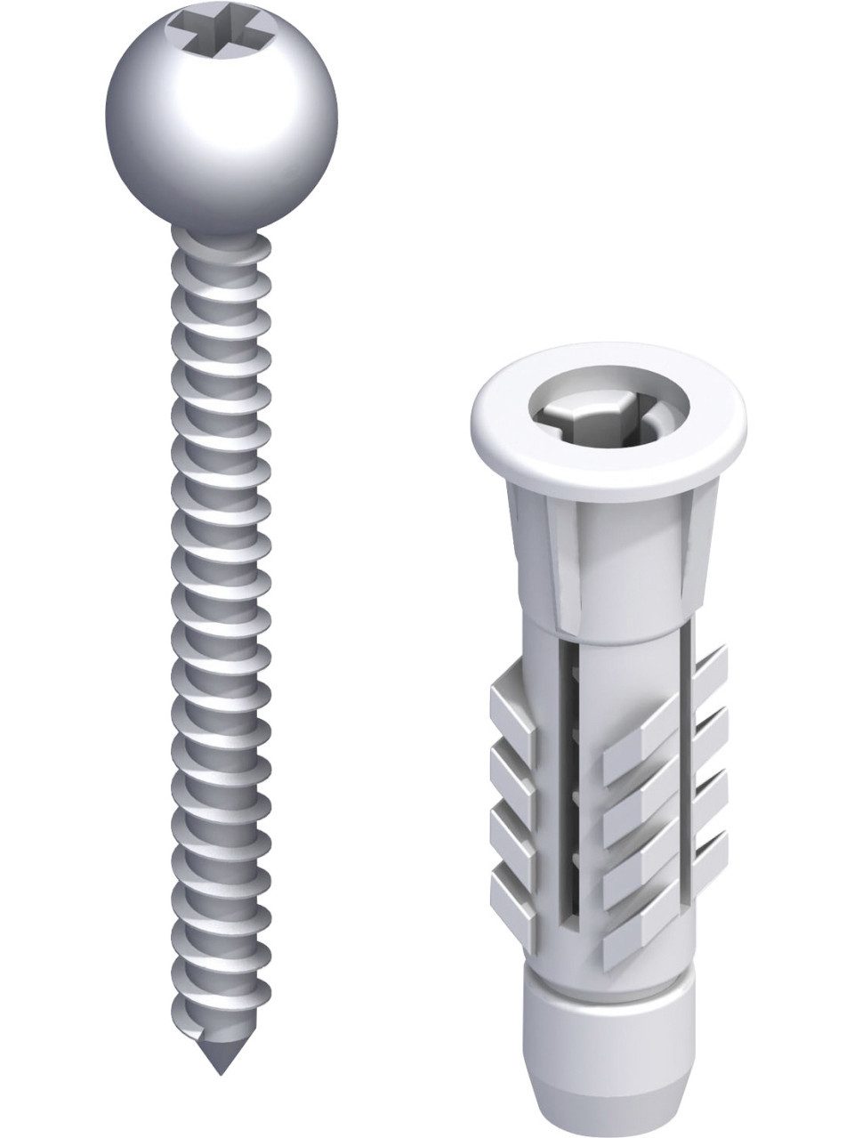 alfer Schrauben- und Dübel-Set alfer Dübel-System 4 x 35 mm Stahl verzinkt silber