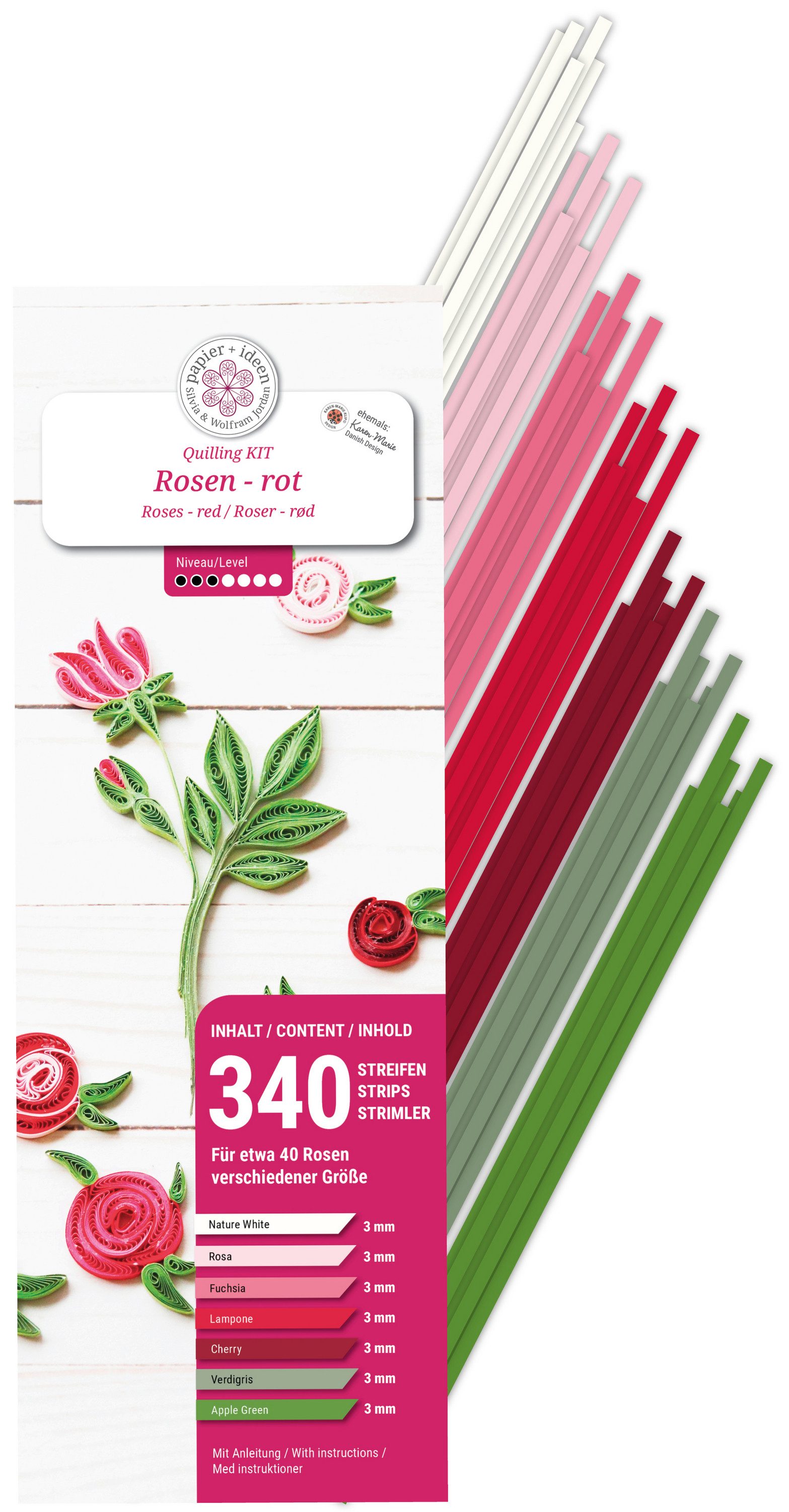 papier+ideen Kreativset Rosen, Bastelset