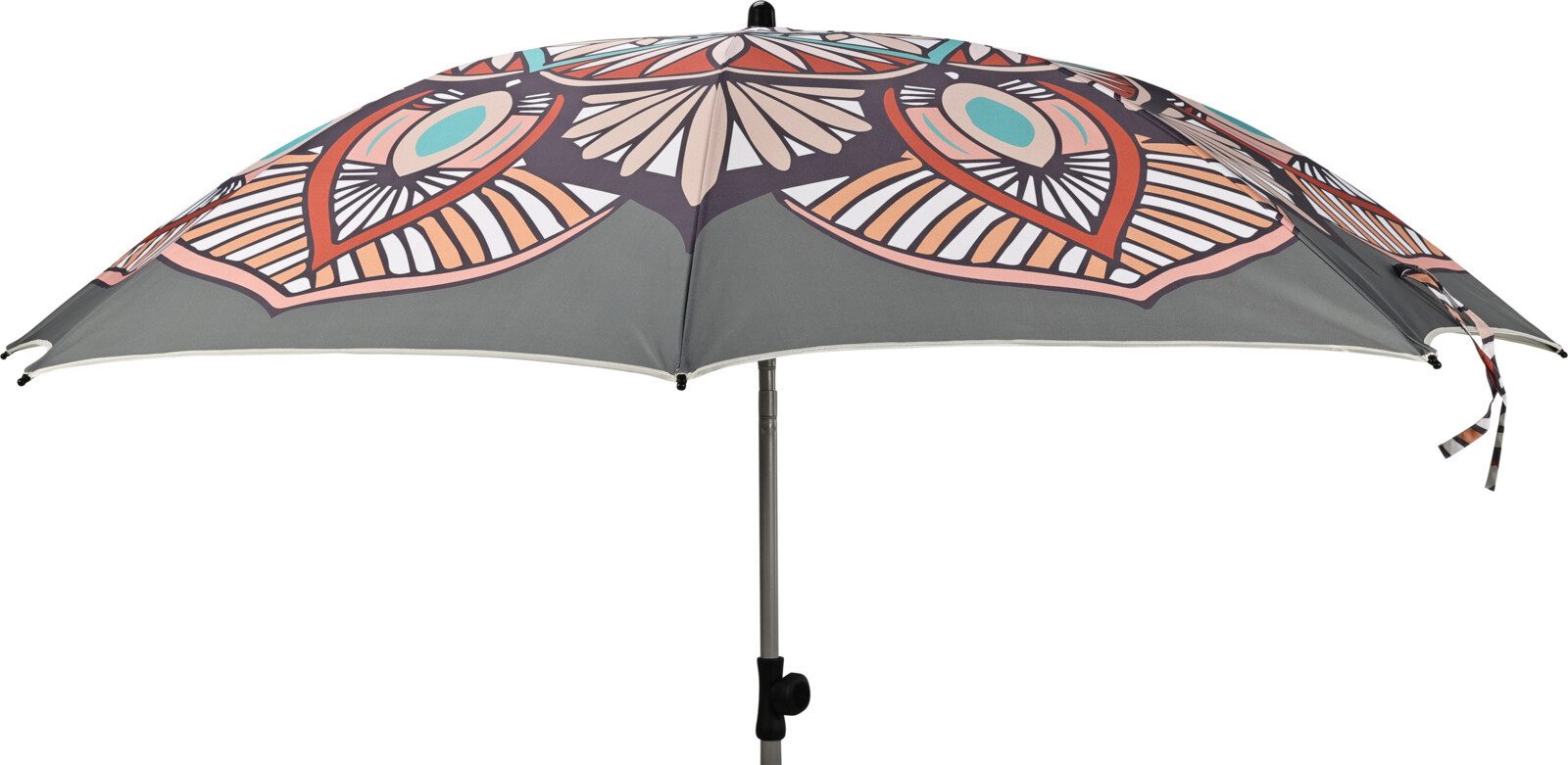 Meinposten Sonnenschirm Strandschirm Marrakesch grau UV 50+ Knickbar 180 cm inkl. Schutzhülle, abknickbar