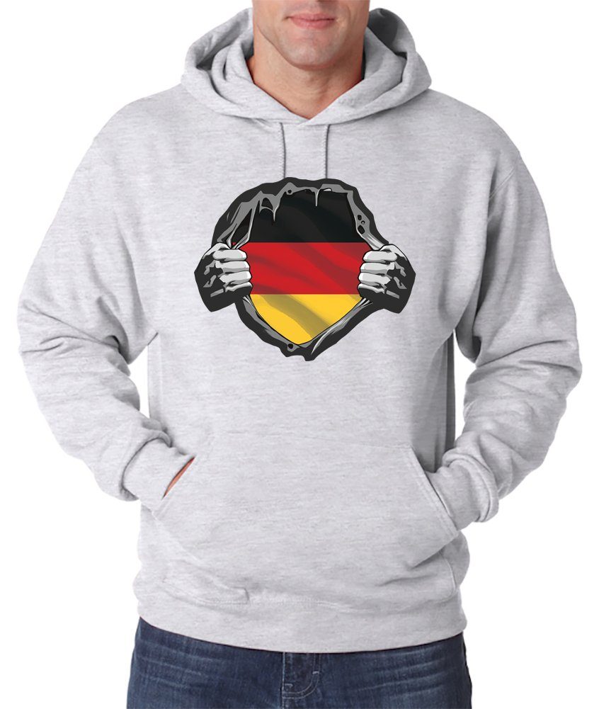 Kapuzenpullover Deutschland Herz Herren Hoodie Pullover